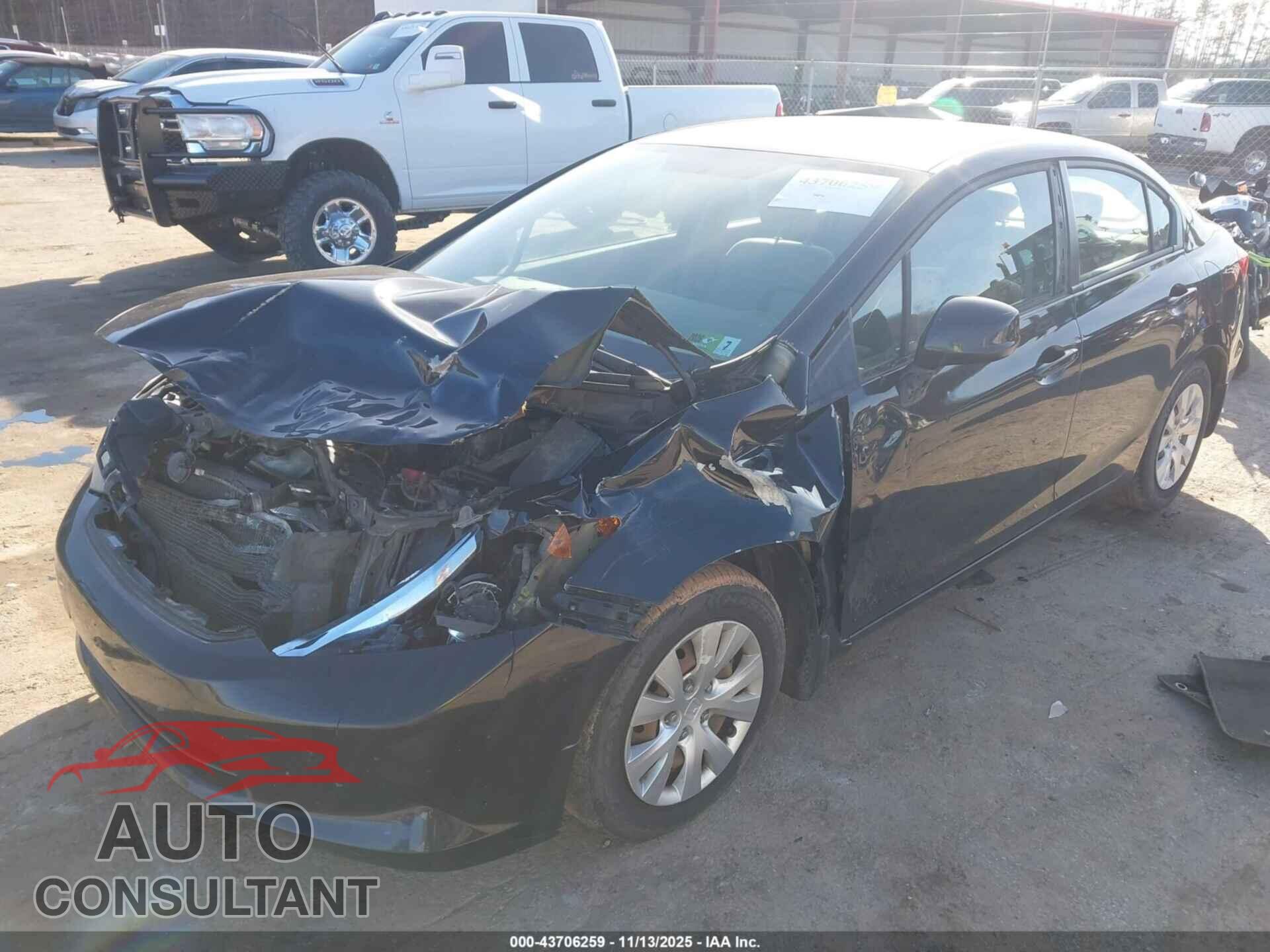 HONDA CIVIC 2012 - 19XFB2F58CE079013