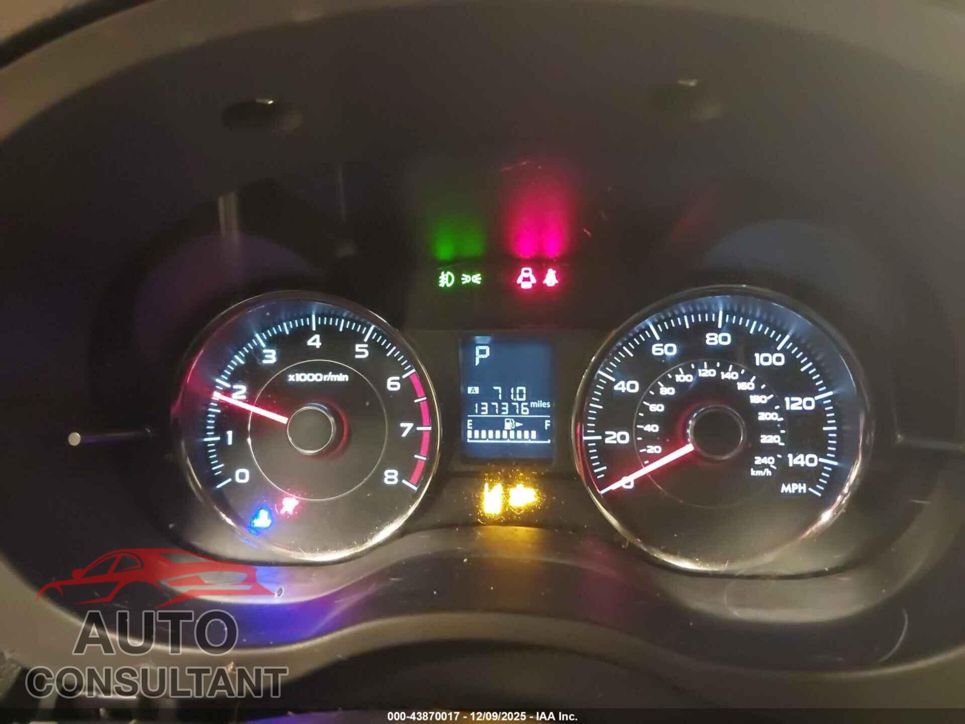SUBARU FORESTER 2016 - JF2SJAXC8GH556064