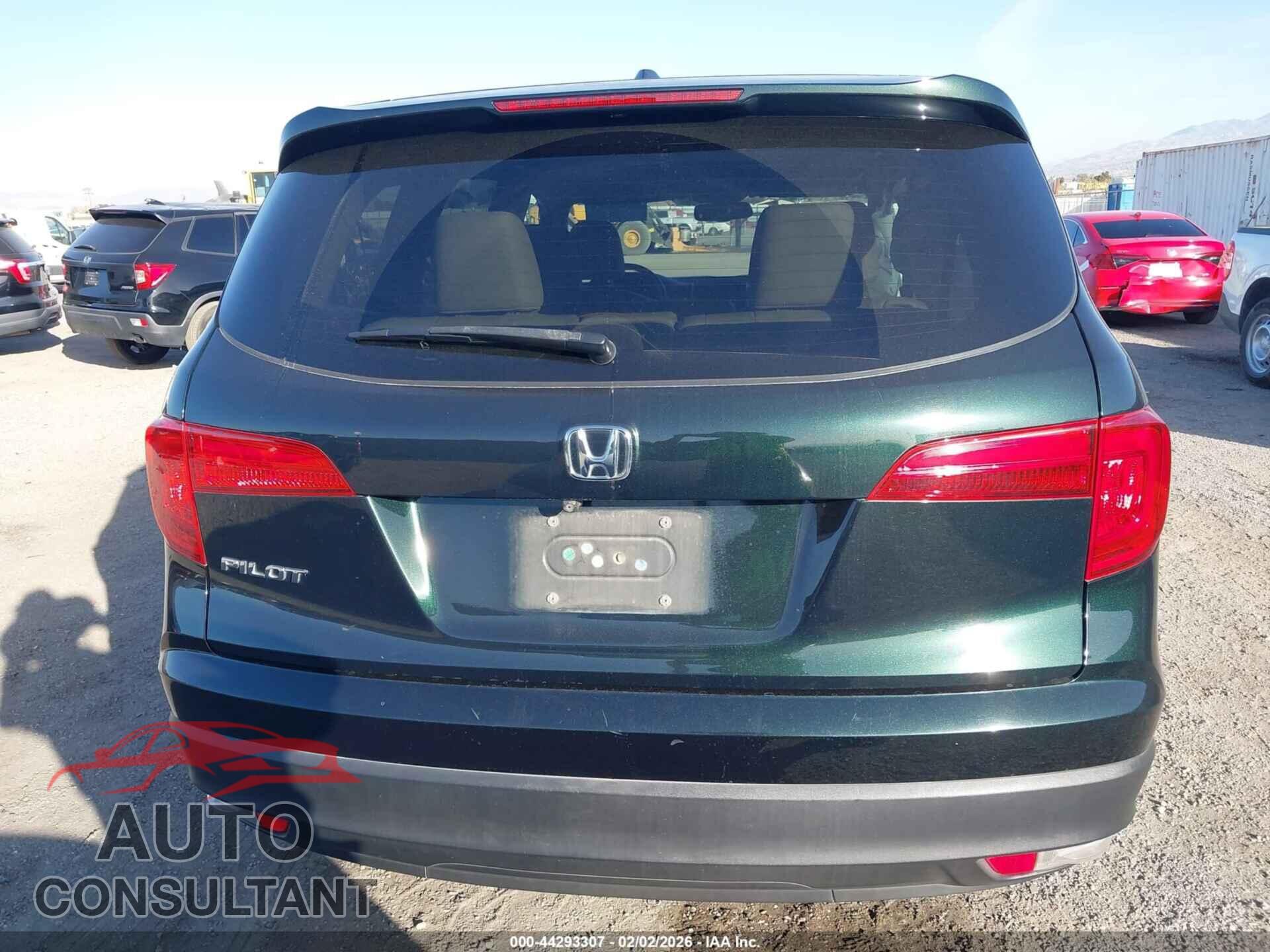 HONDA PILOT 2017 - 5FNYF5H76HB014191