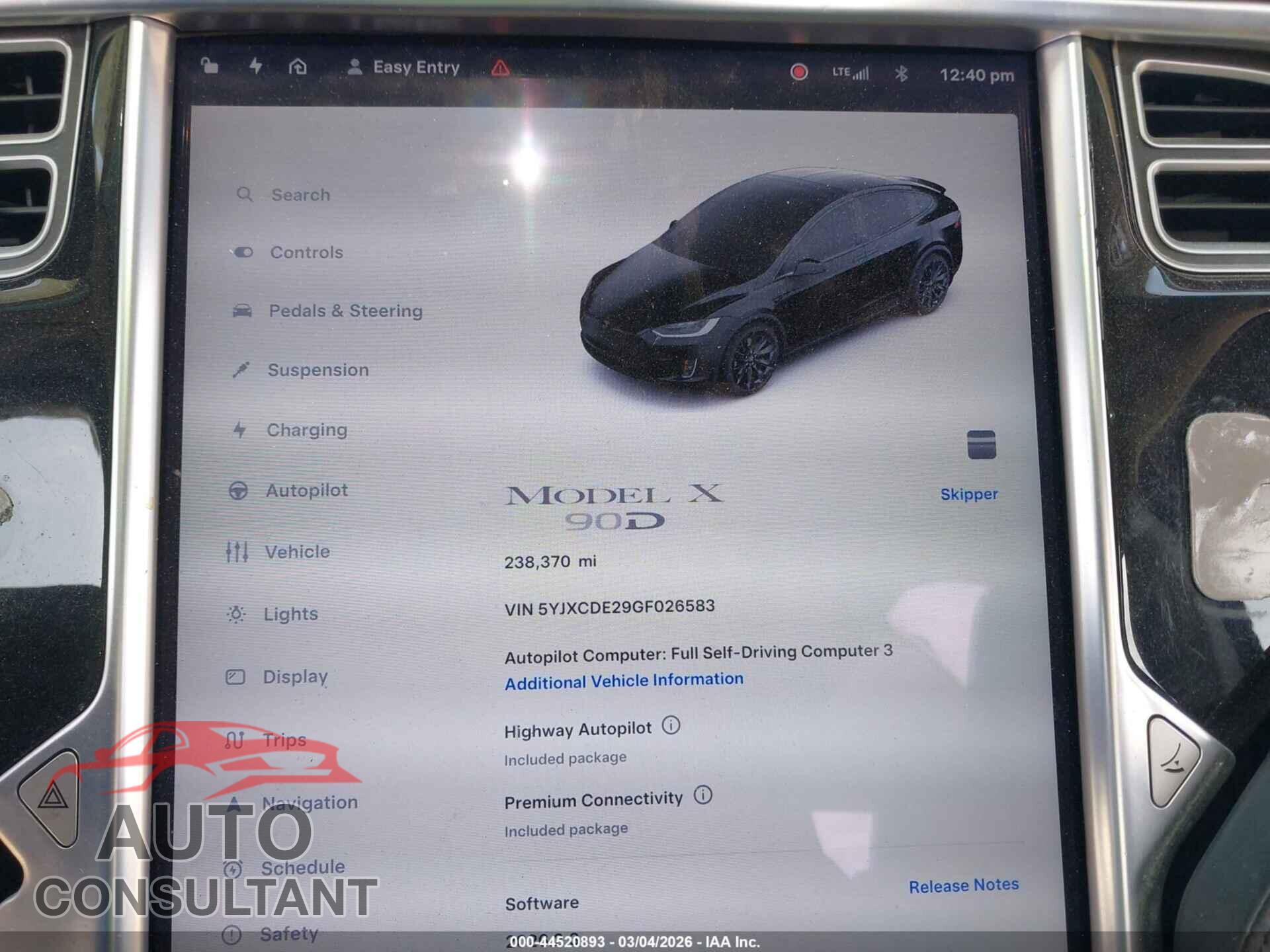 TESLA MODEL X 2016 - 5YJXCDE29GF026583