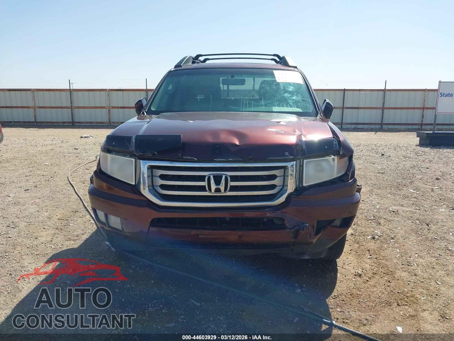 HONDA RIDGELINE 2012 - 5FPYK1F56CB452408