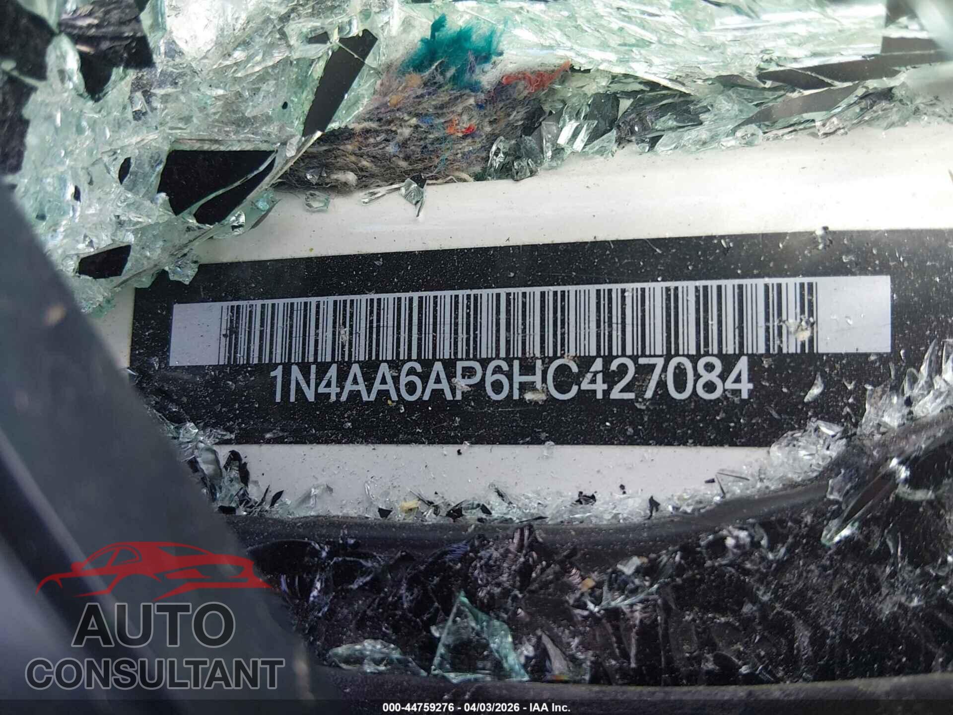 NISSAN MAXIMA 2017 - 1N4AA6AP6HC427084