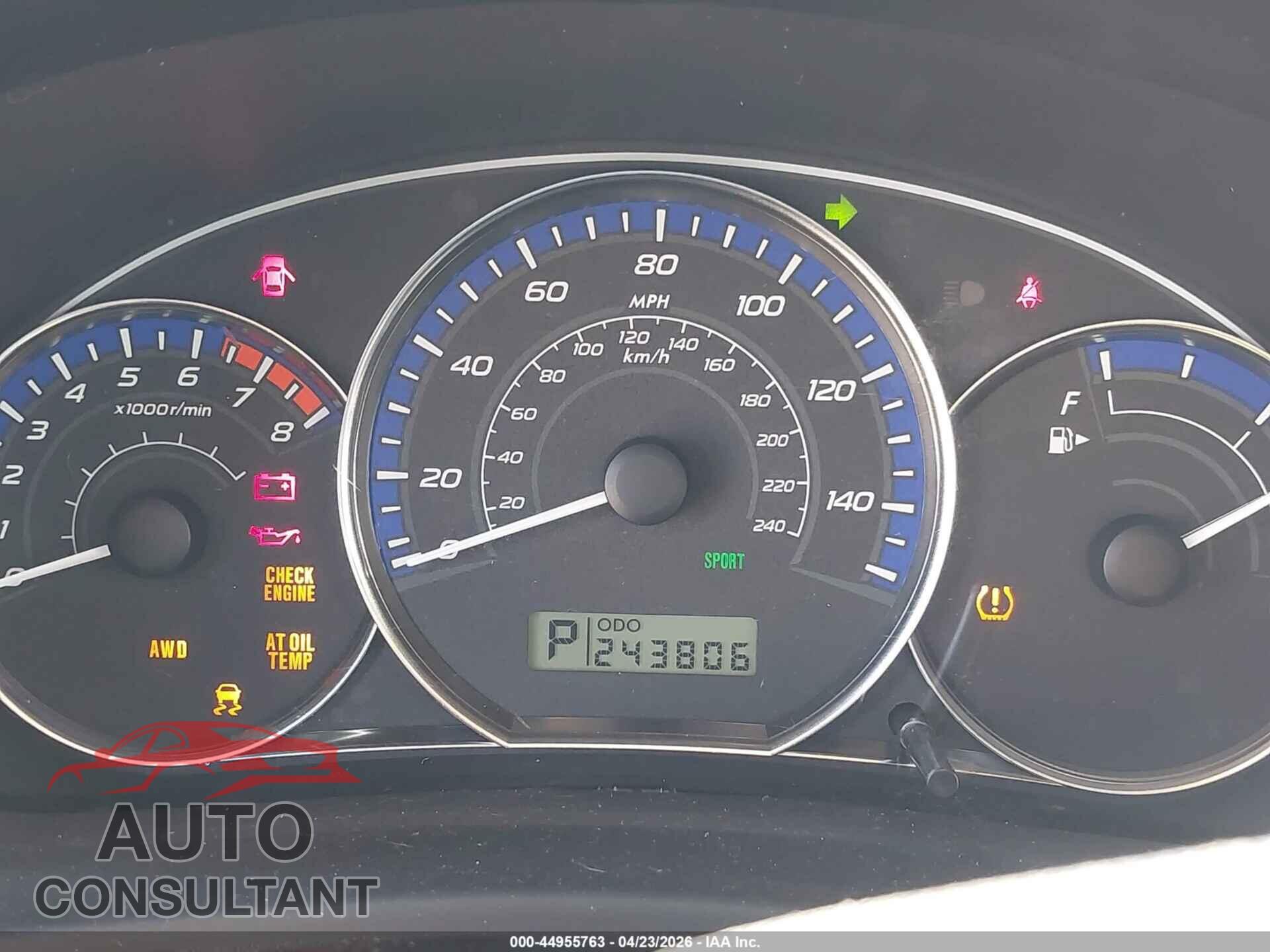 SUBARU FORESTER 2012 - JF2SHBDC8CH430870