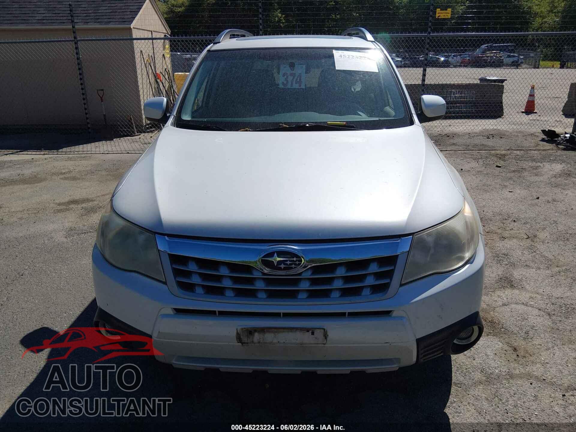 SUBARU FORESTER 2012 - JF2SHAEC9CH458329