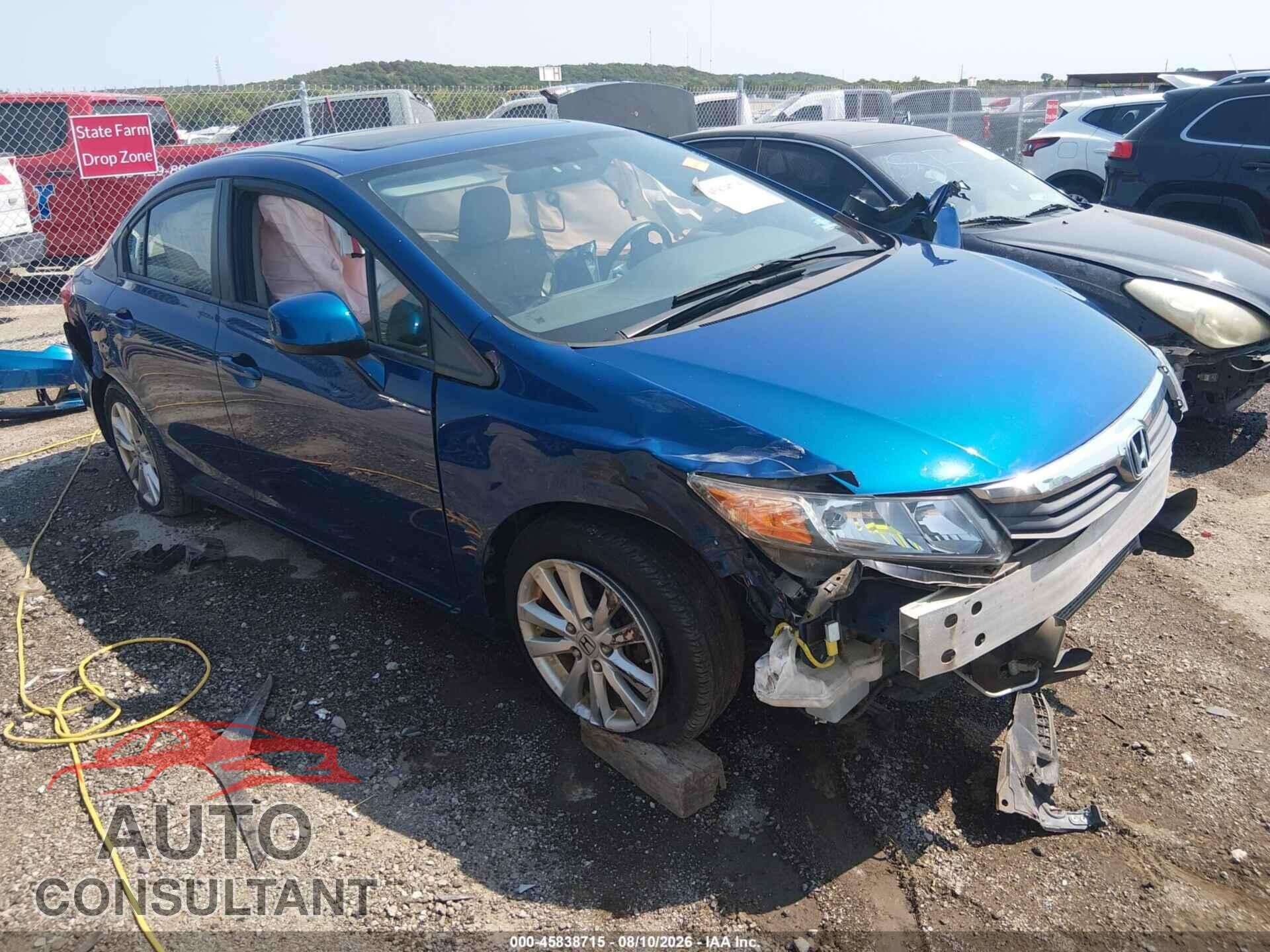 HONDA CIVIC 2012 - 19XFB2F93CE314758