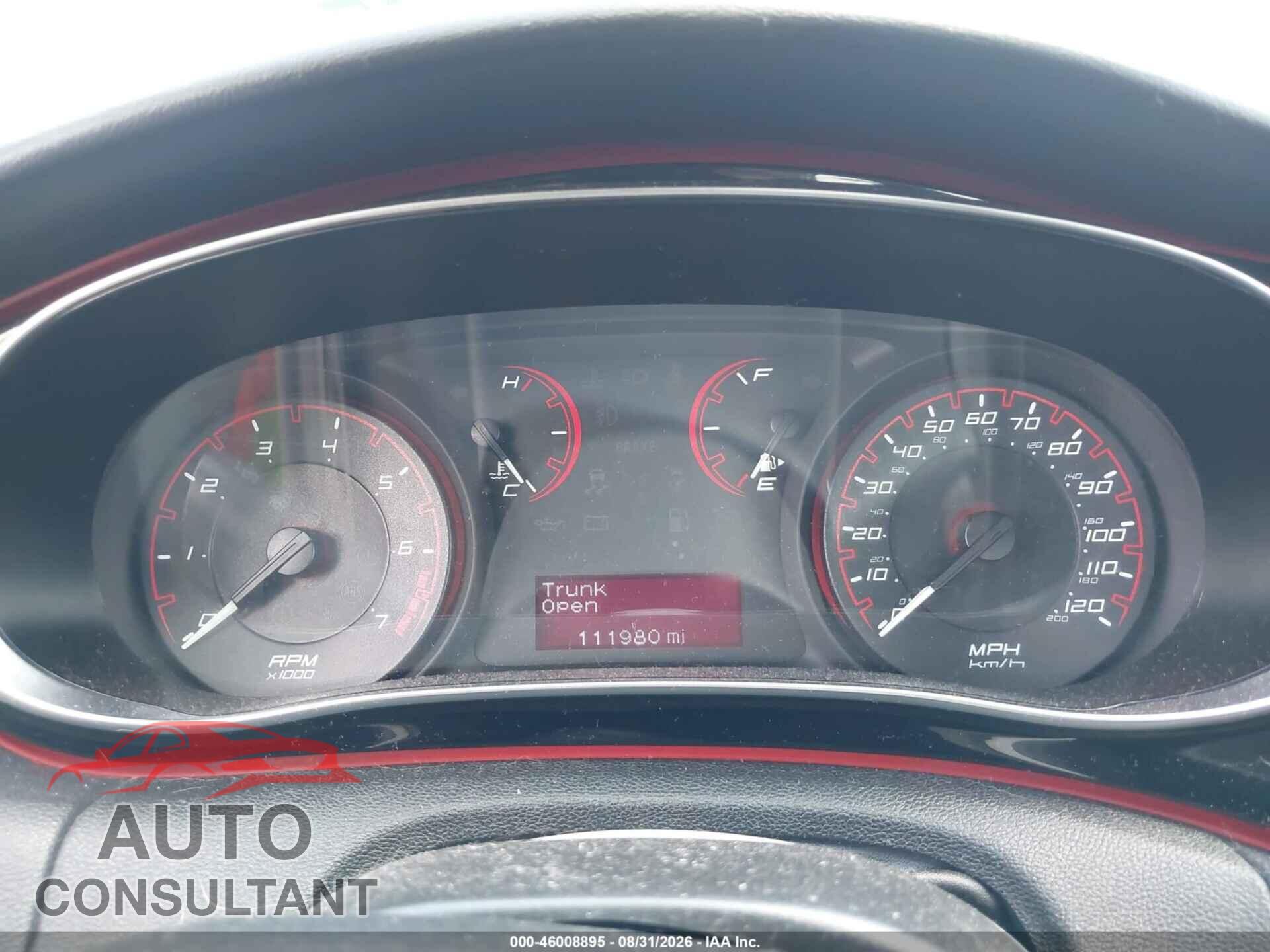 DODGE DART 2015 - 1C3CDFBB1FD286207