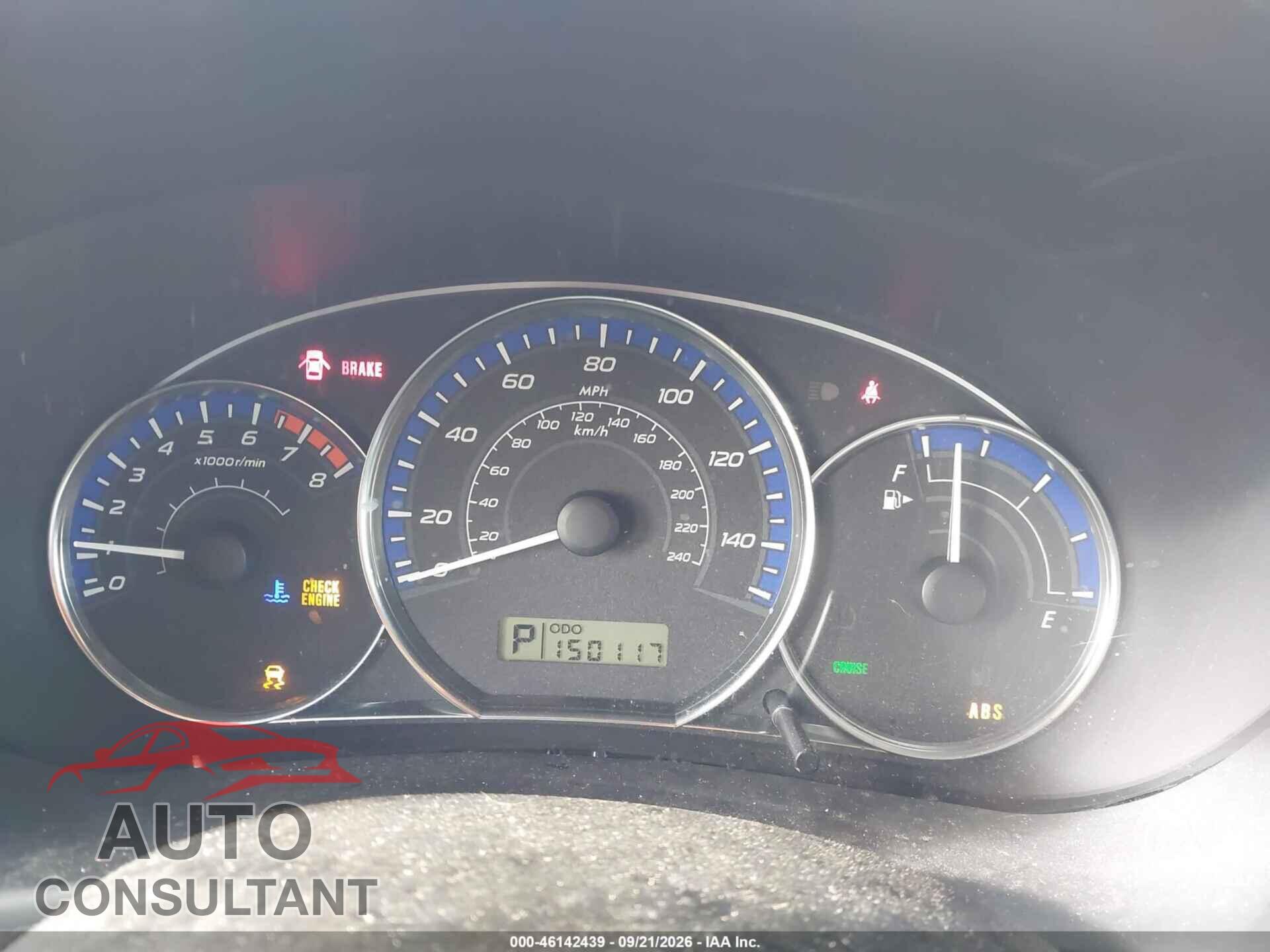 SUBARU FORESTER 2012 - JF2SHAEC8CH459410