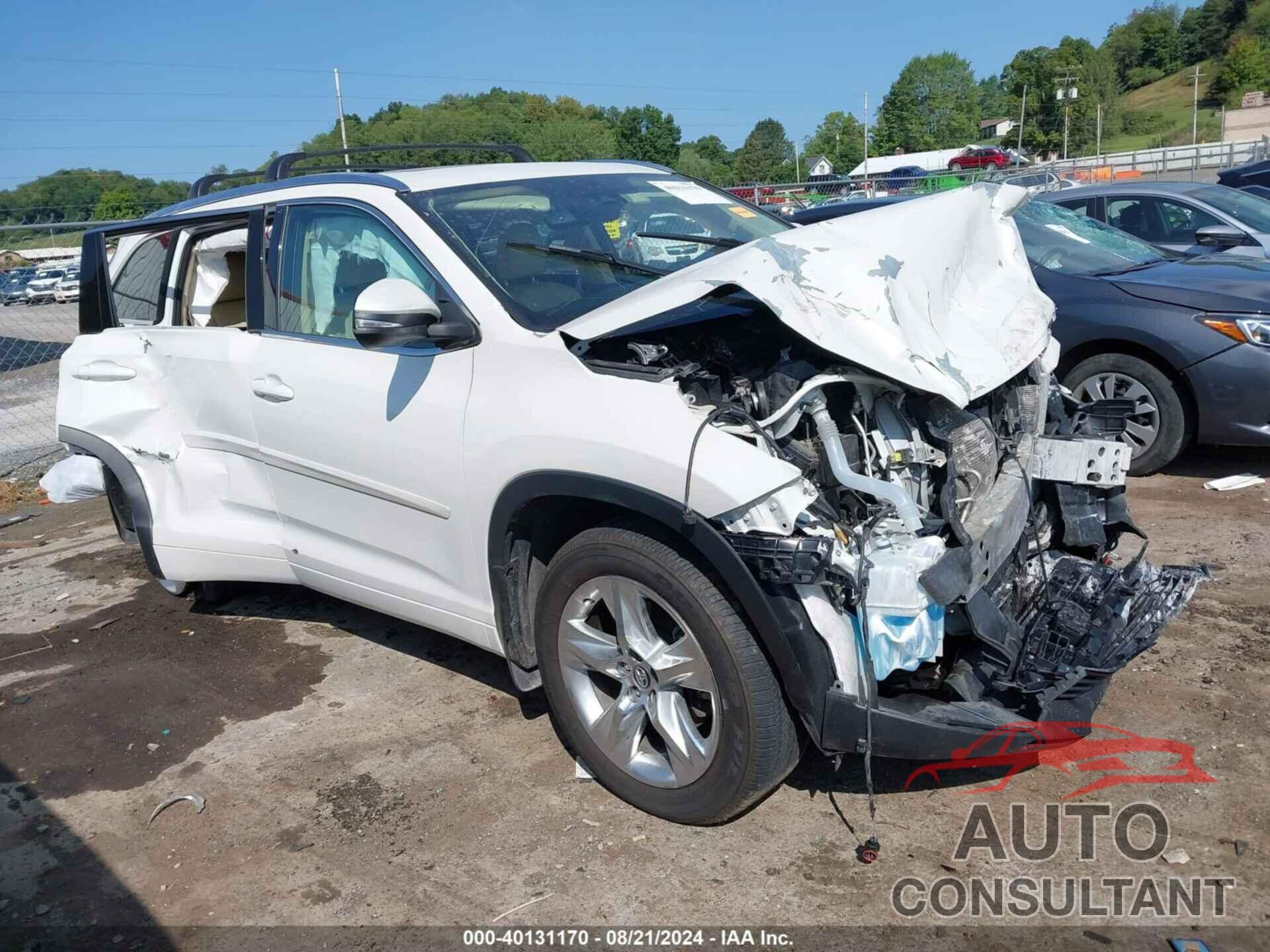 TOYOTA HIGHLANDER 2018 - 5TDDZRFH9JS872703