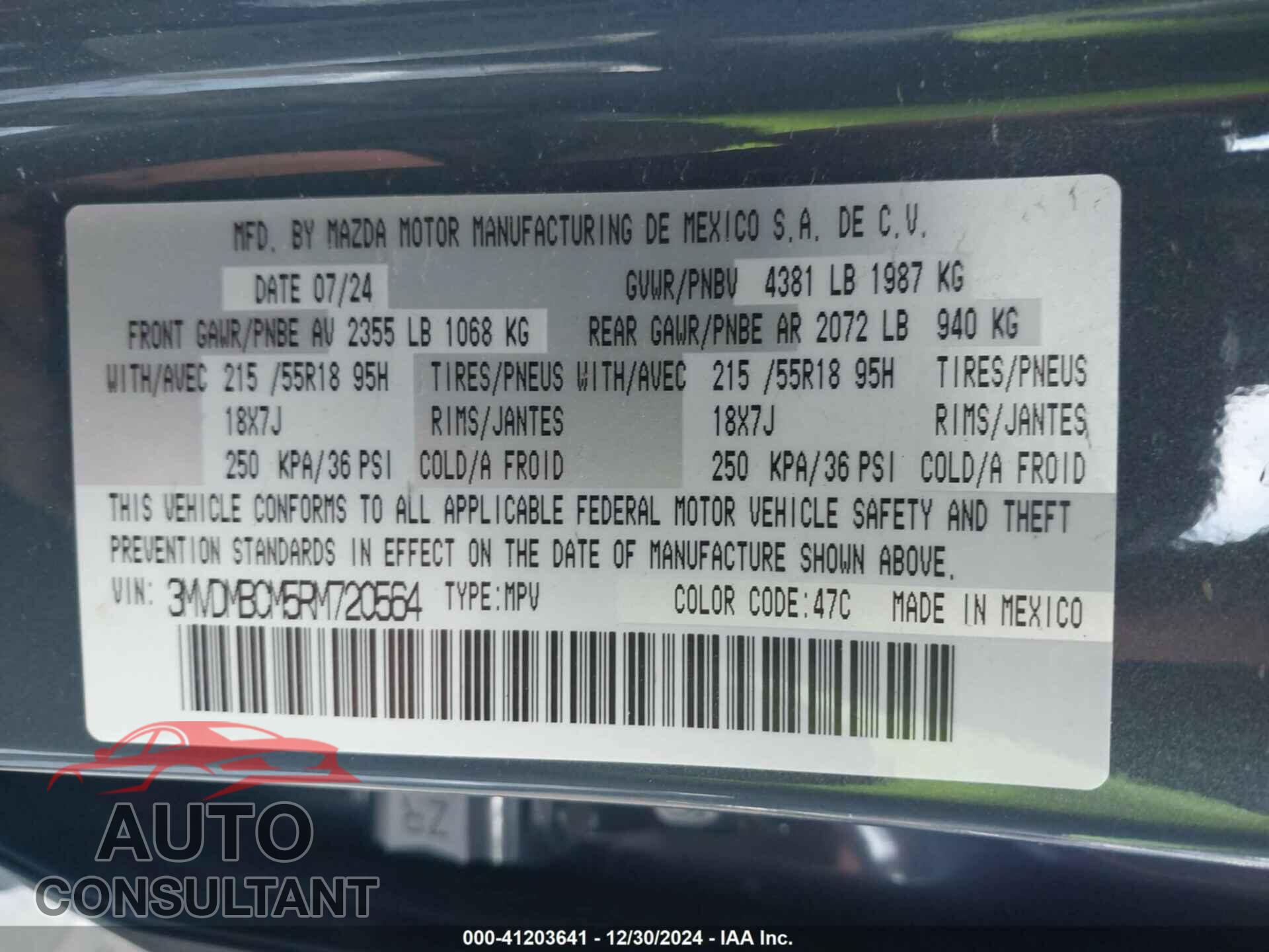 MAZDA CX-30 2024 - 3MVDMBCM5RM720564