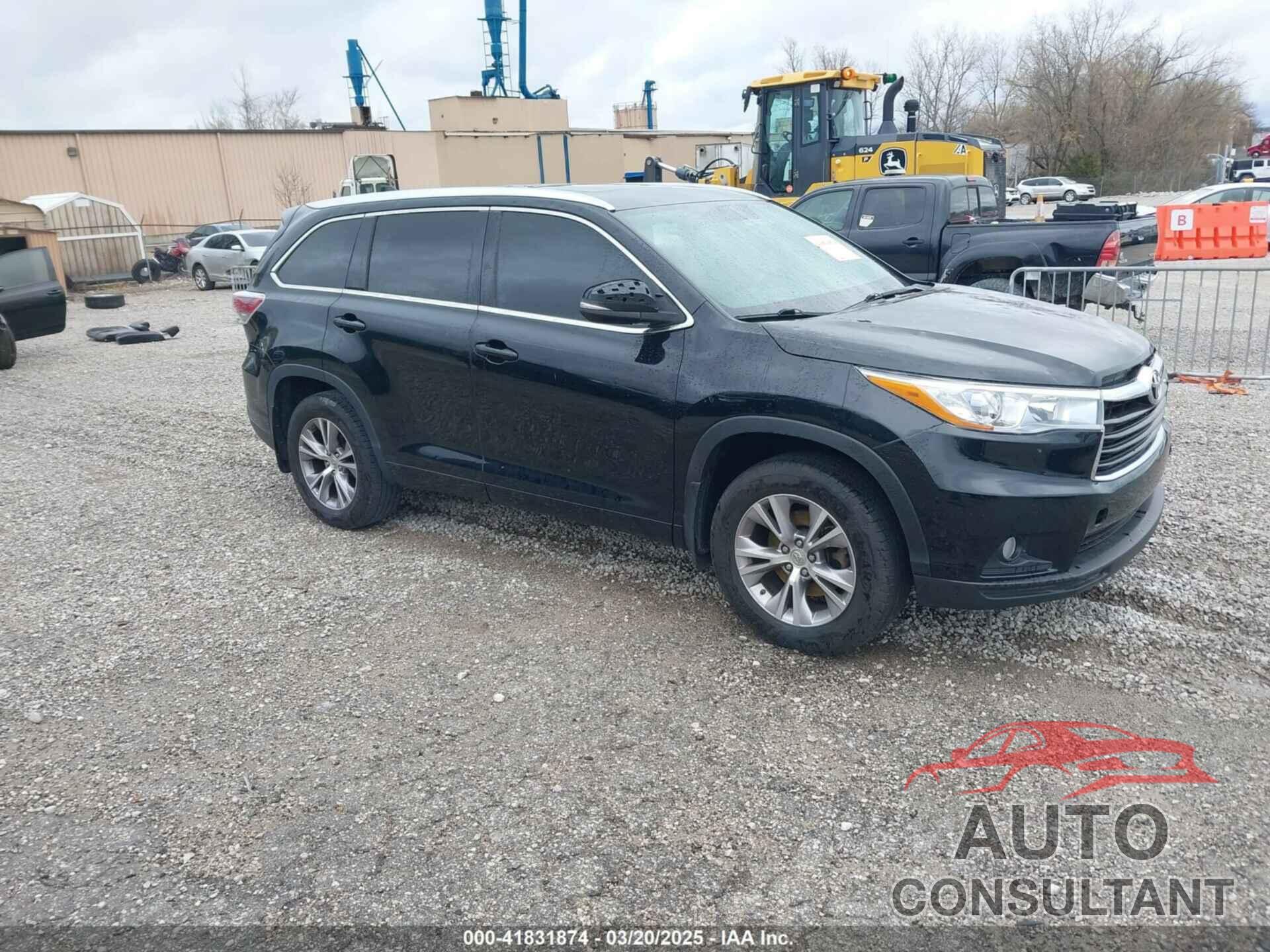 TOYOTA HIGHLANDER 2015 - 5TDJKRFH1FS154822