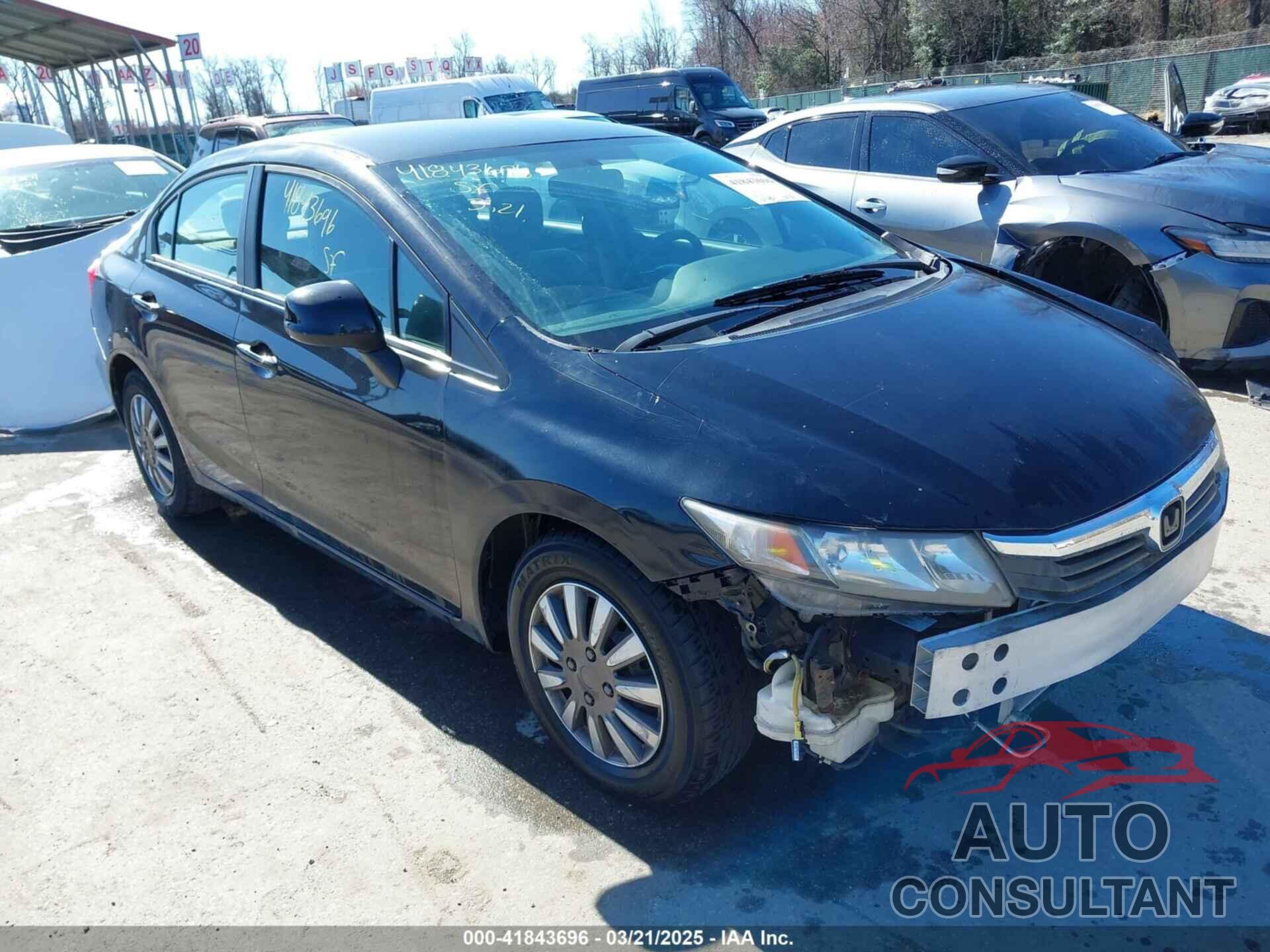 HONDA CIVIC 2012 - 19XFB2F59CE371236