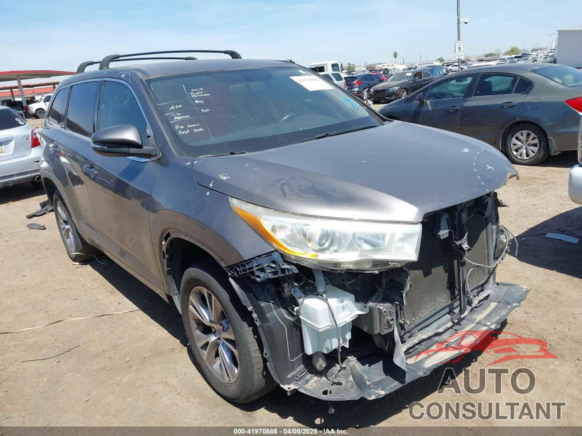 TOYOTA HIGHLANDER 2015 - 5TDZKRFH2FS079616