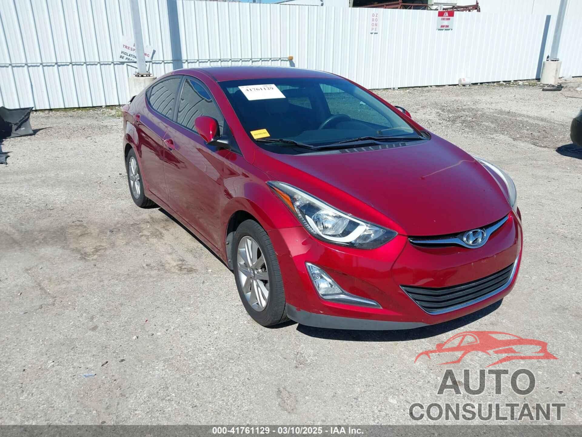 HYUNDAI ELANTRA 2014 - 5NPDH4AE4EH511670