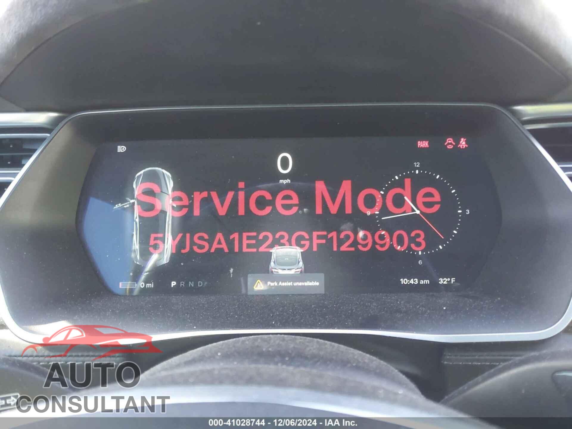 TESLA MODEL S 2016 - 5YJSA1E23GF129903