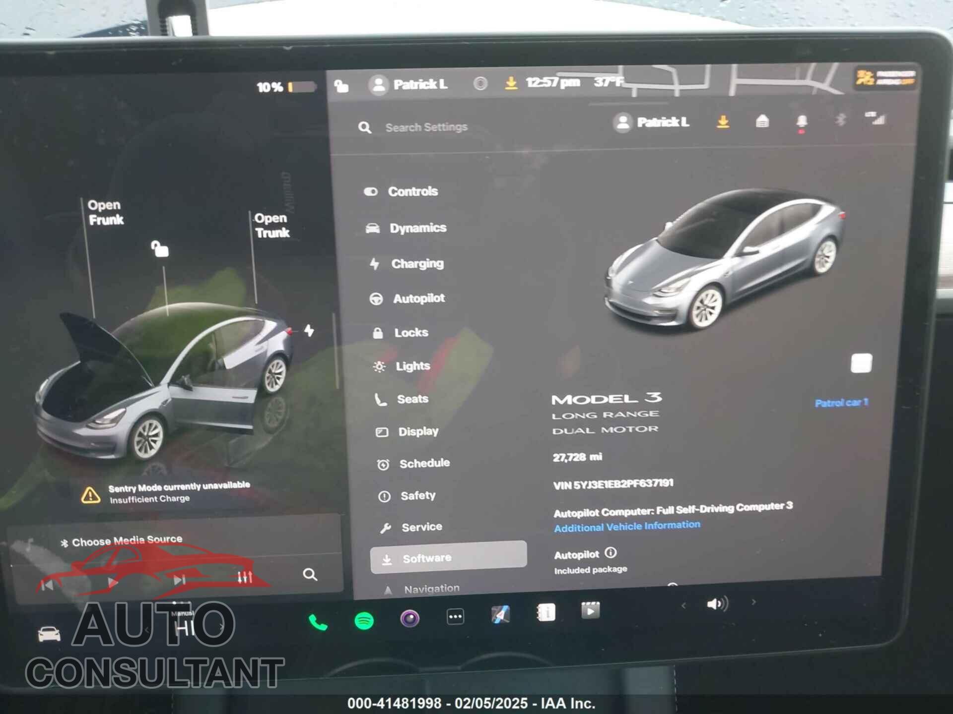 TESLA MODEL 3 2023 - 5YJ3E1EB2PF637191