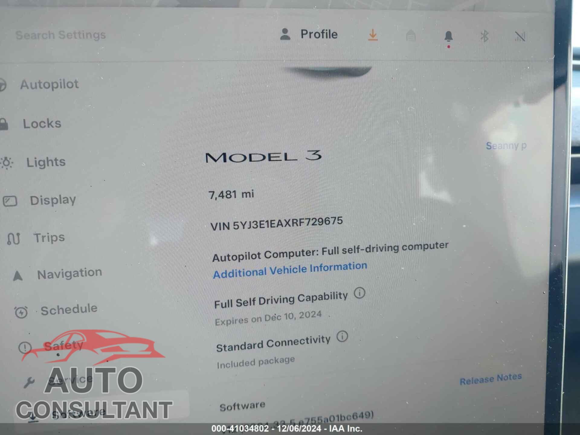 TESLA MODEL 3 2024 - 5YJ3E1EAXRF729675