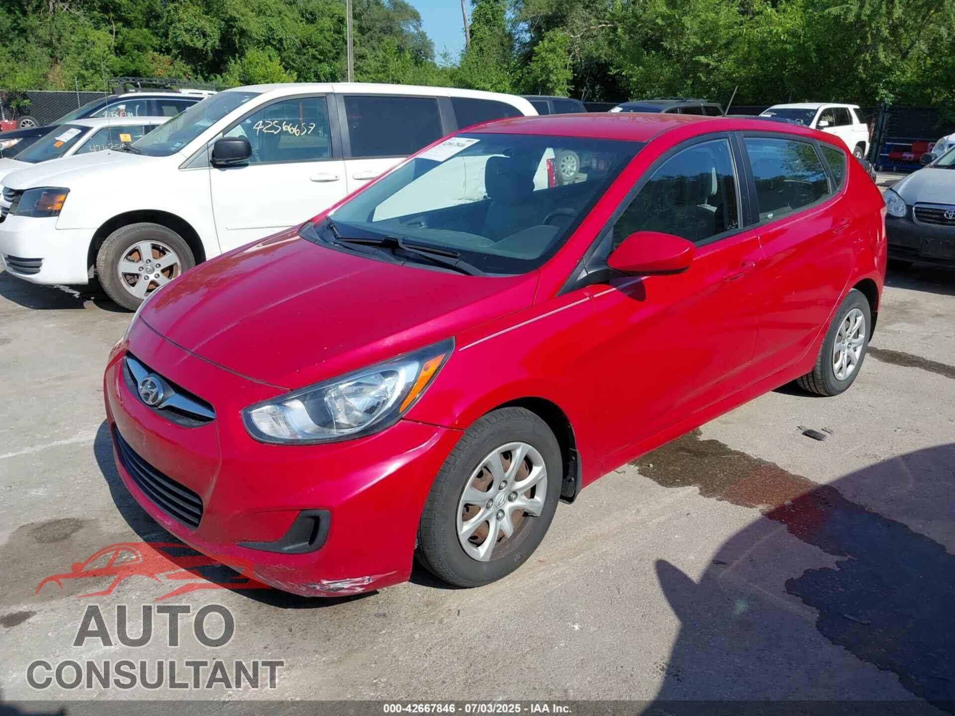 HYUNDAI ACCENT 2012 - KMHCT5AE9CU047449
