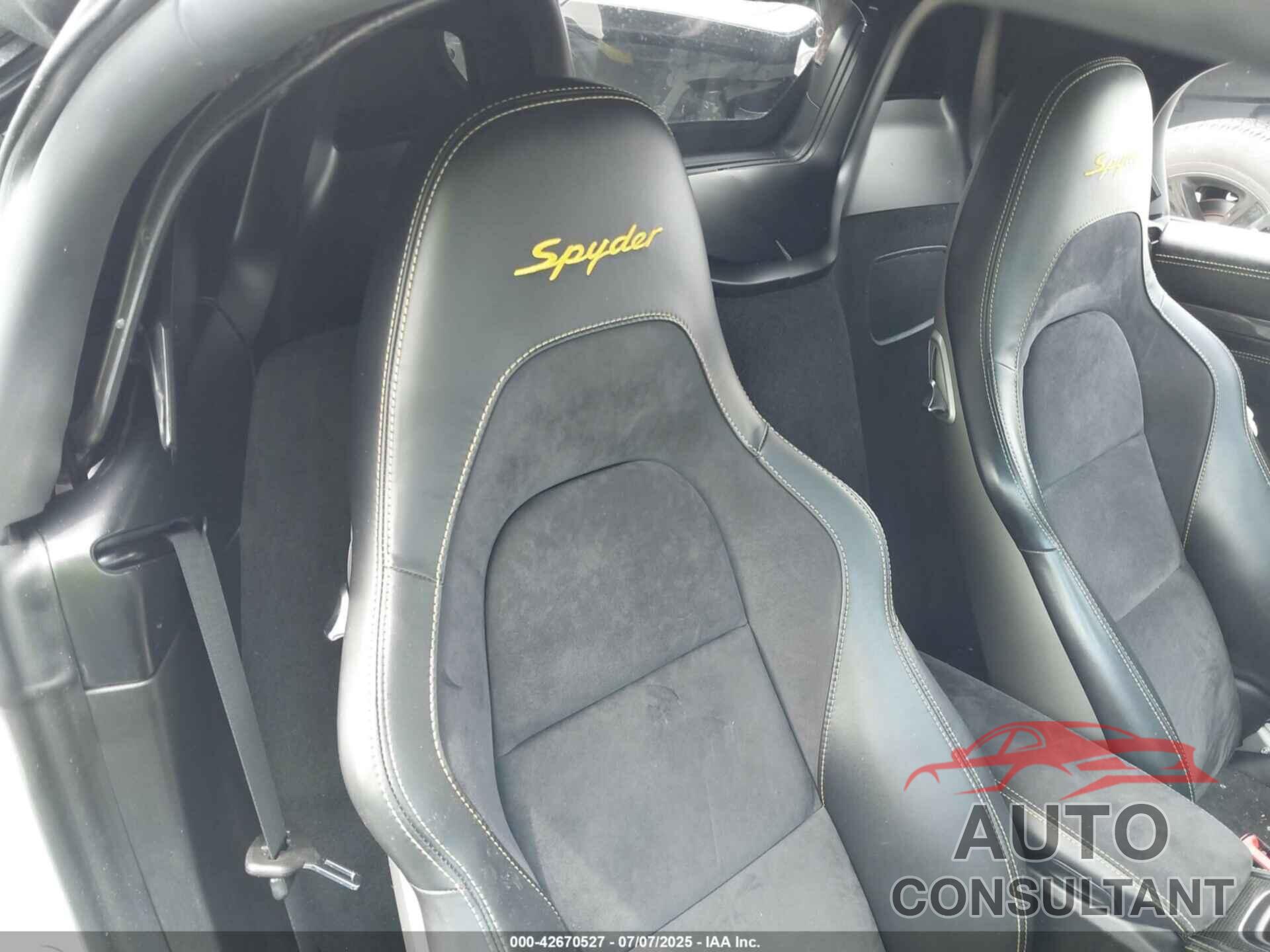 PORSCHE 718 SPYDER 2021 - WP0CC2A89MS240128