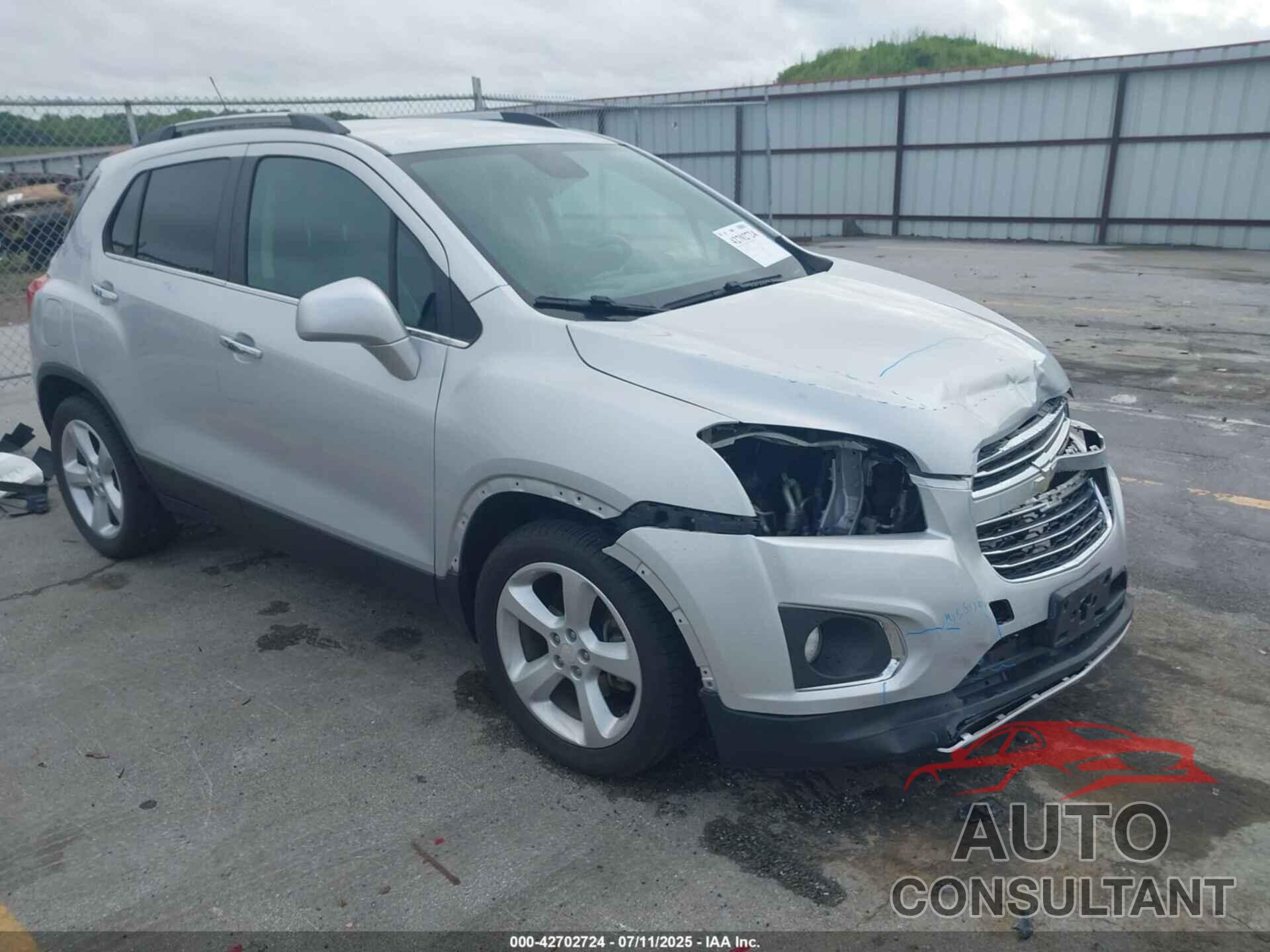 CHEVROLET TRAX 2016 - 3GNCJMSB2GL150972