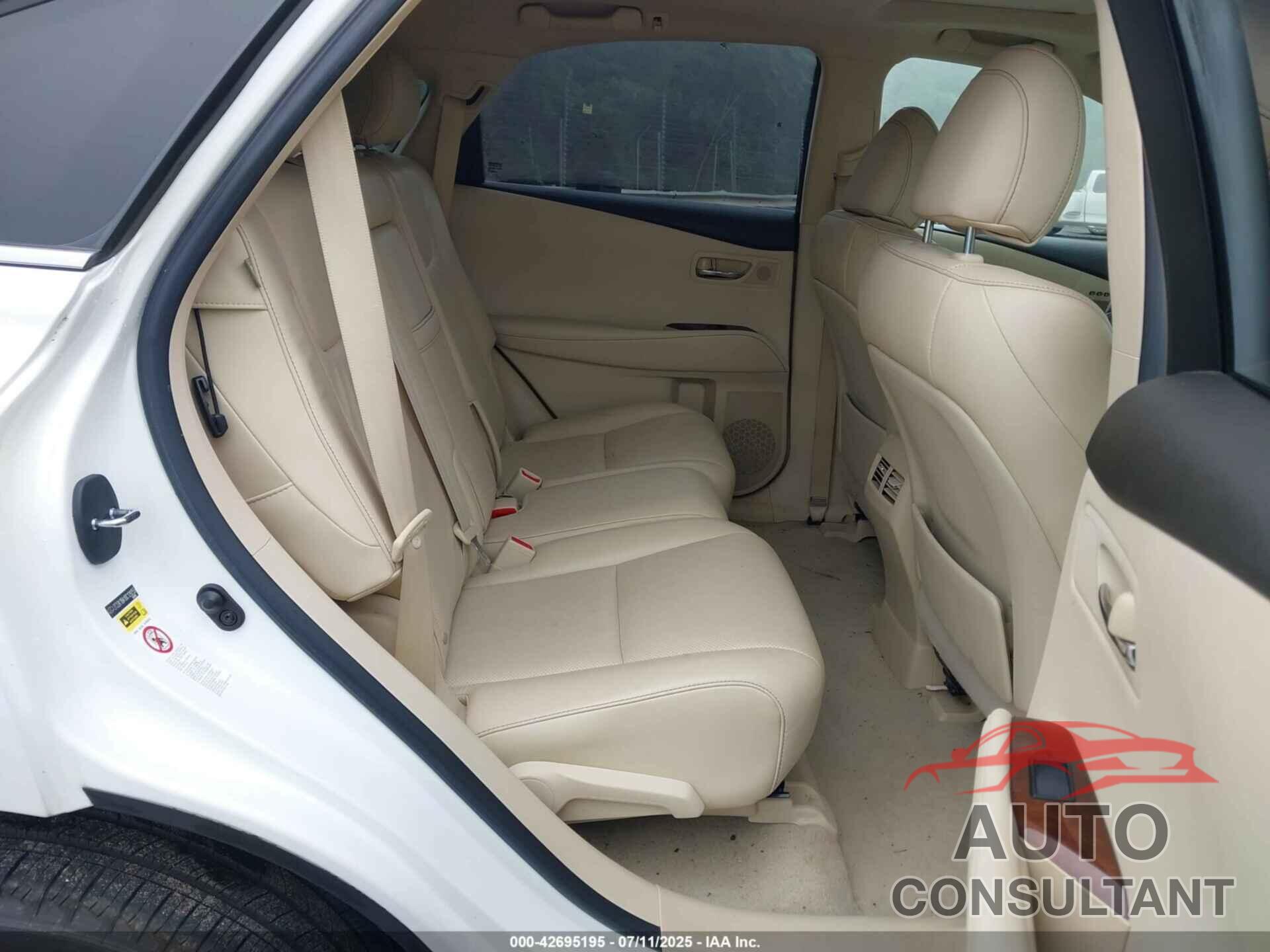 LEXUS RX 350 2013 - 2T2ZK1BA1DC129255