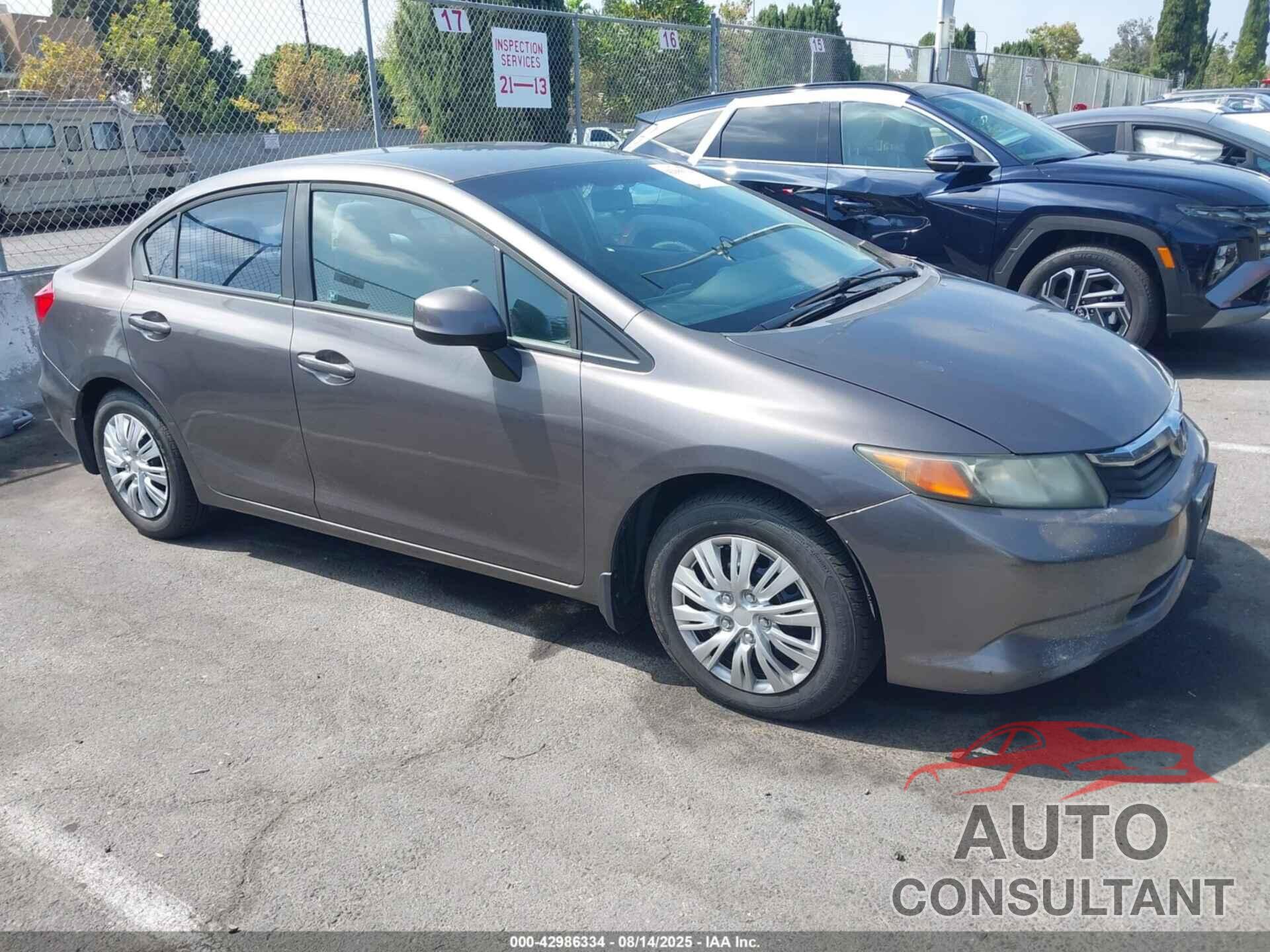 HONDA CIVIC 2012 - 19XFB2F50CE077224