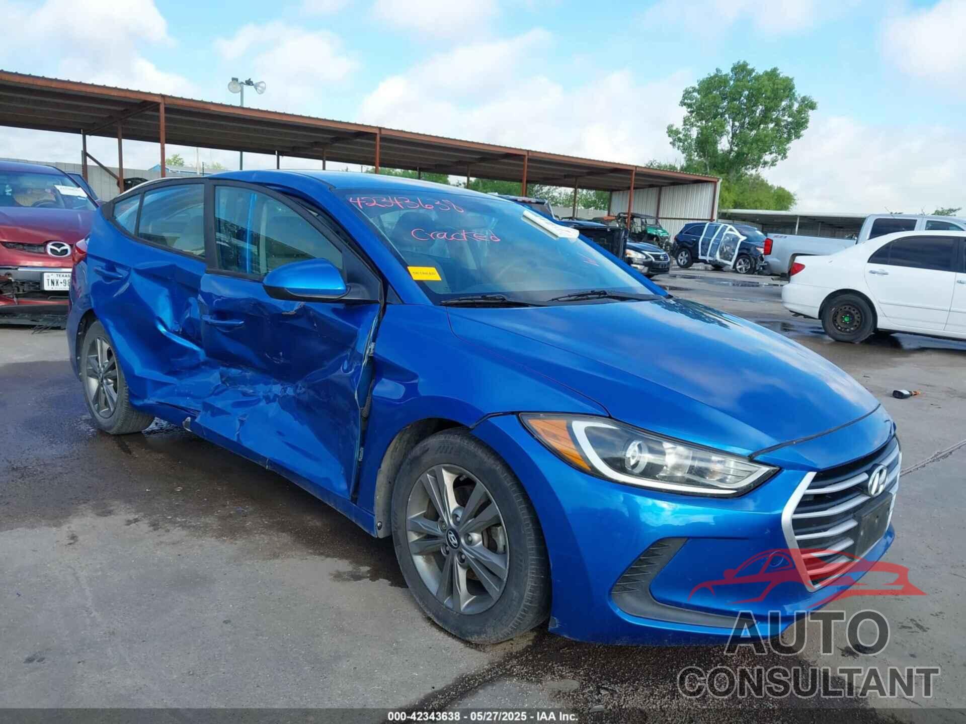 HYUNDAI ELANTRA 2017 - 5NPD84LF8HH043663