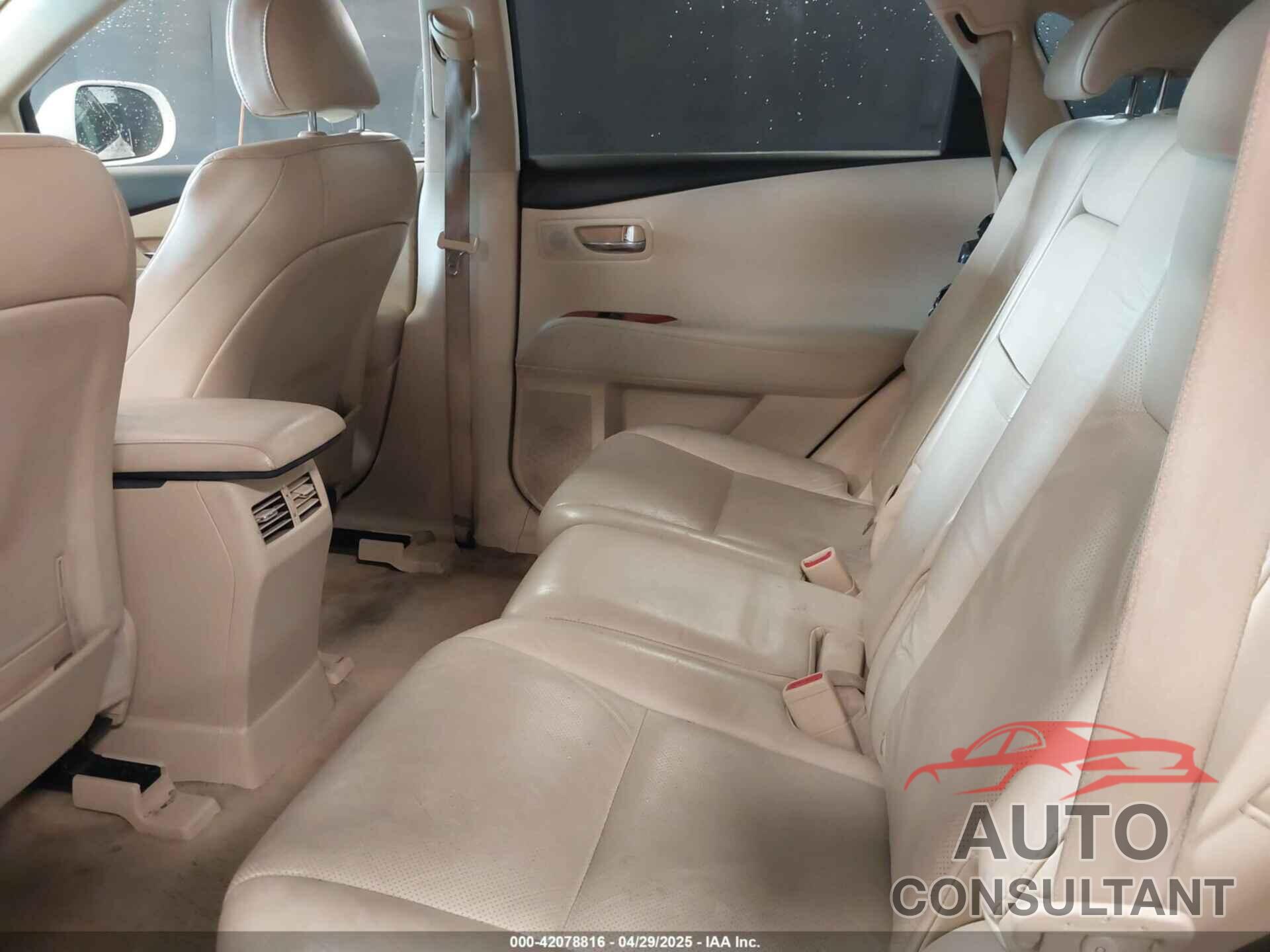 LEXUS RX 350 2010 - 2T2BK1BAXAC035811