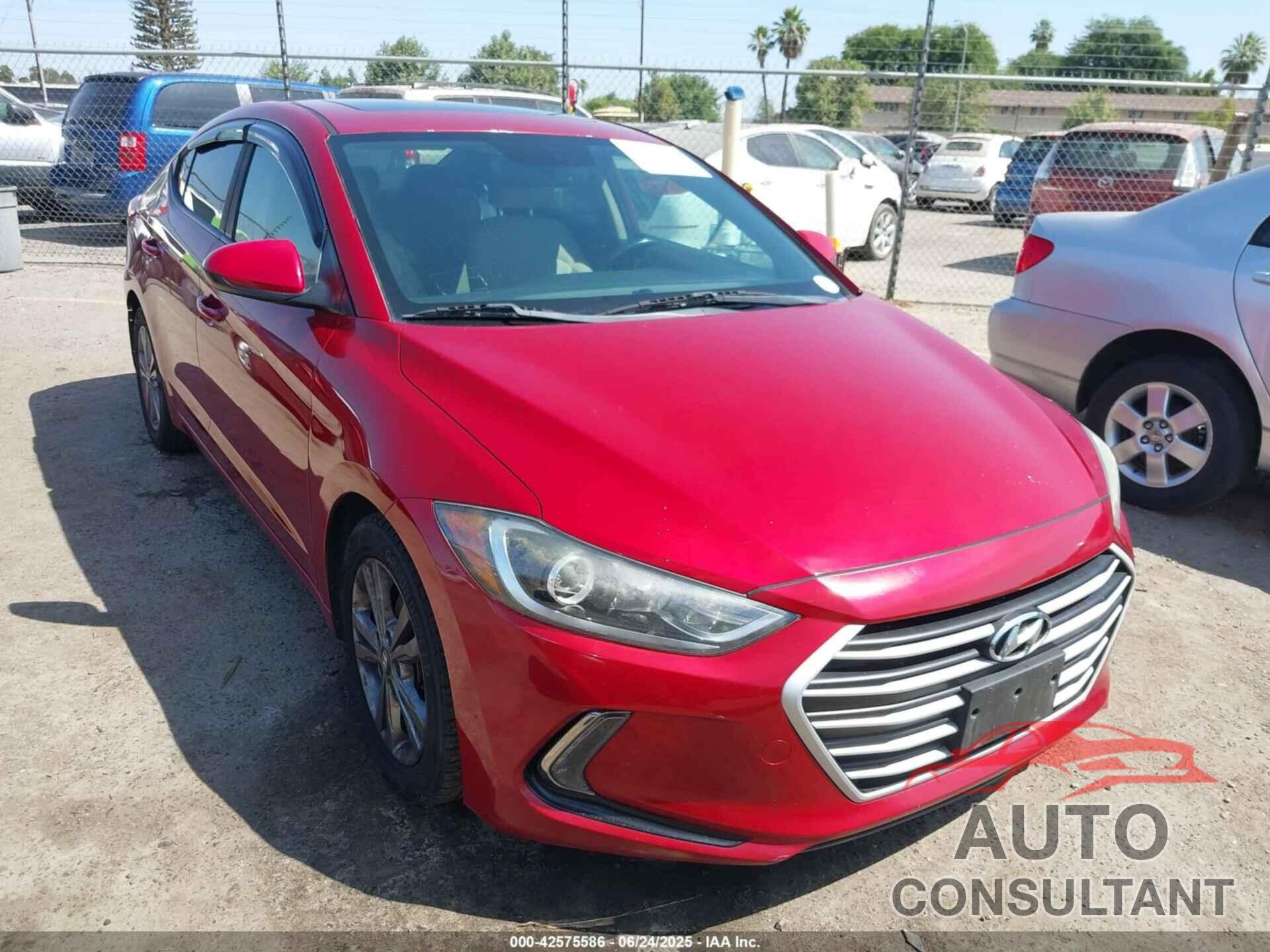 HYUNDAI ELANTRA 2017 - KMHD84LF4HU425447