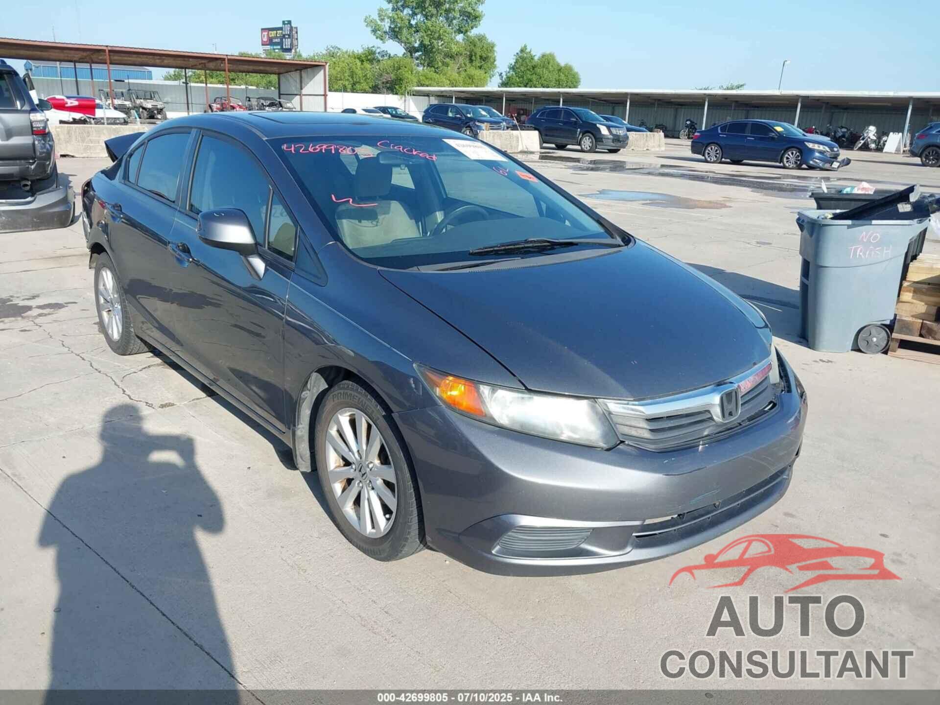HONDA CIVIC 2012 - 19XFB2F82CE109164