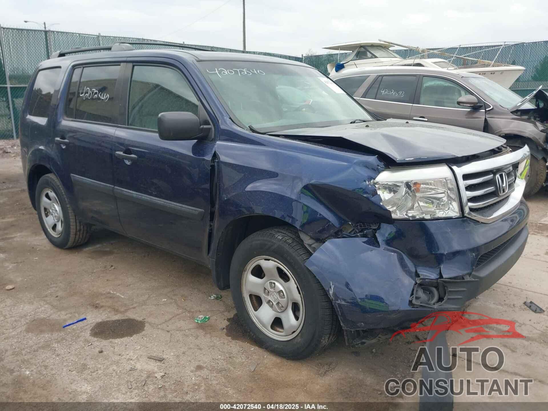 HONDA PILOT 2015 - 5FNYF4H22FB062105