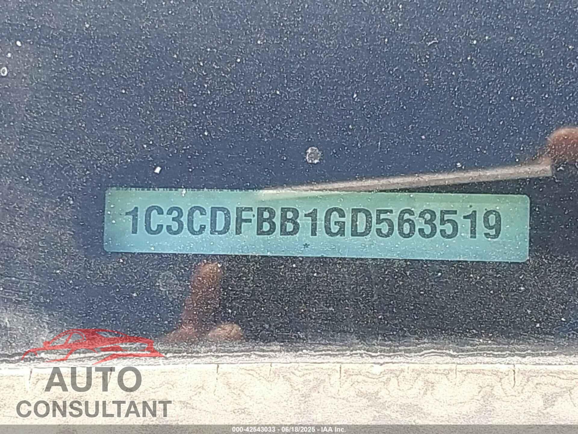 DODGE DART 2016 - 1C3CDFBB1GD563519