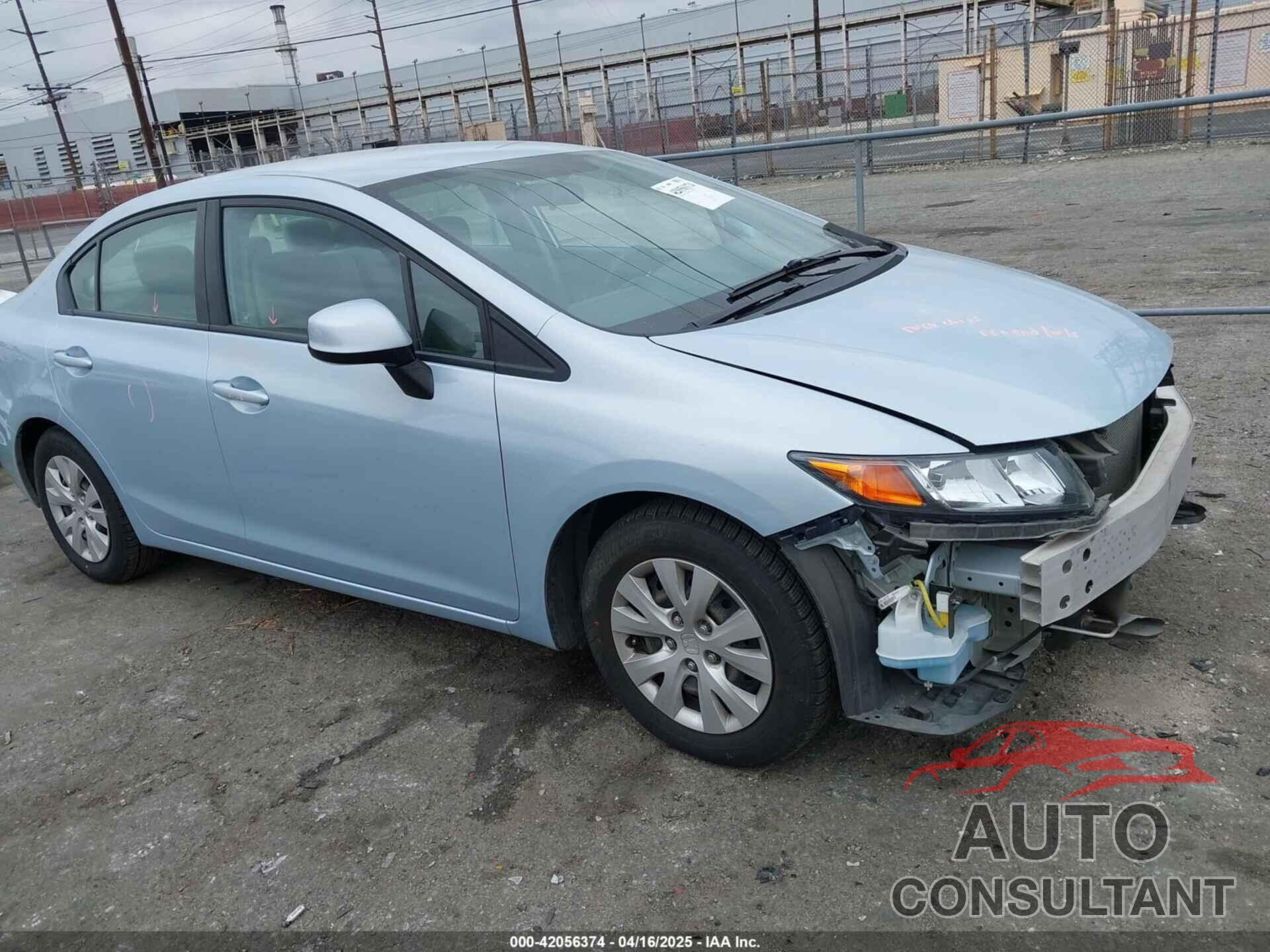 HONDA CIVIC 2012 - 19XFB2F58CE365377