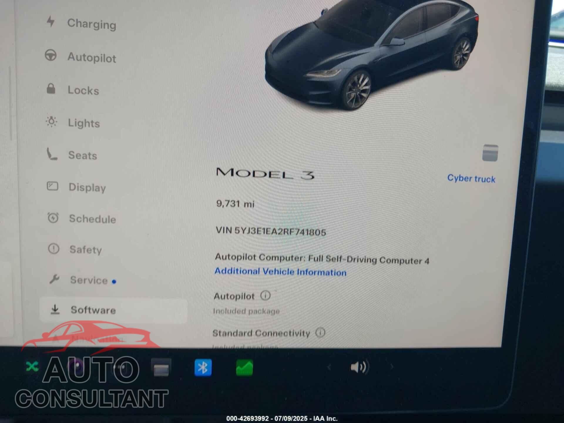 TESLA MODEL 3 2024 - 5YJ3E1EA2RF741805