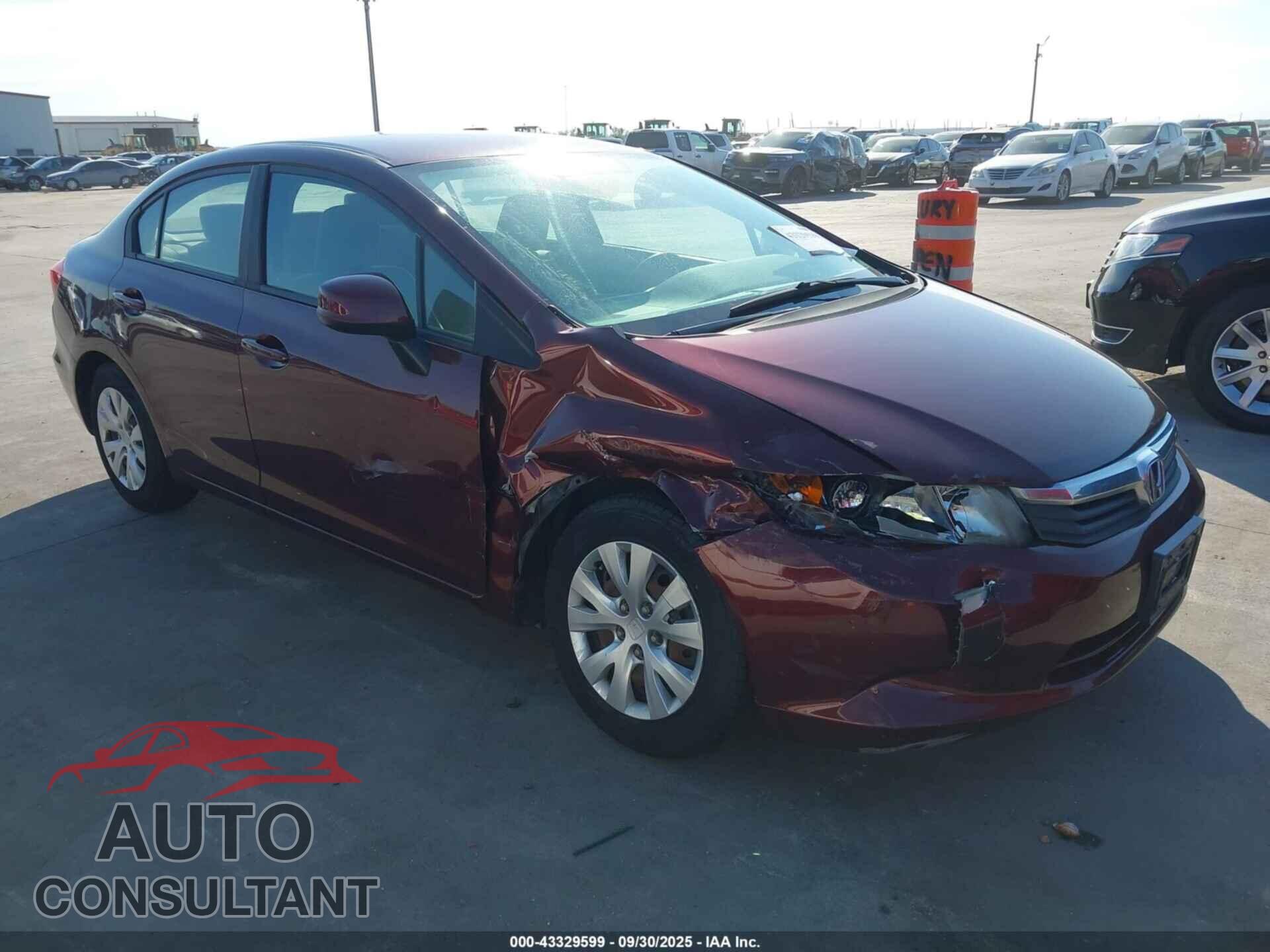 HONDA CIVIC 2012 - 19XFB2F56CE056779