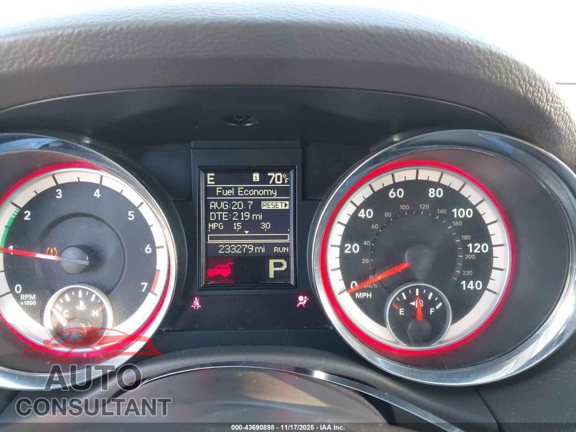 DODGE DURANGO 2013 - 1C4RDHAG2DC684110