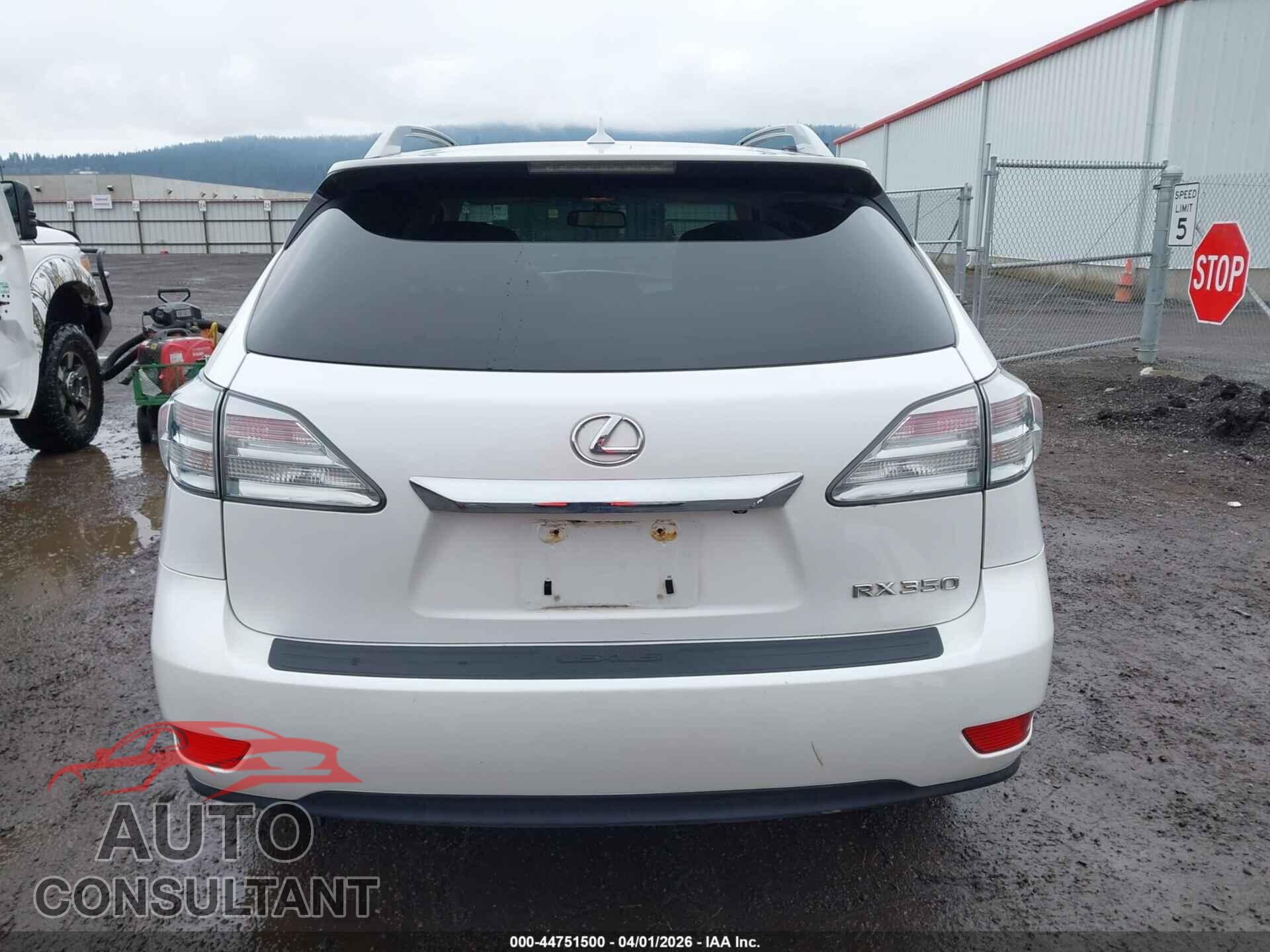 LEXUS RX 350 2011 - 2T2BK1BA2BC094952