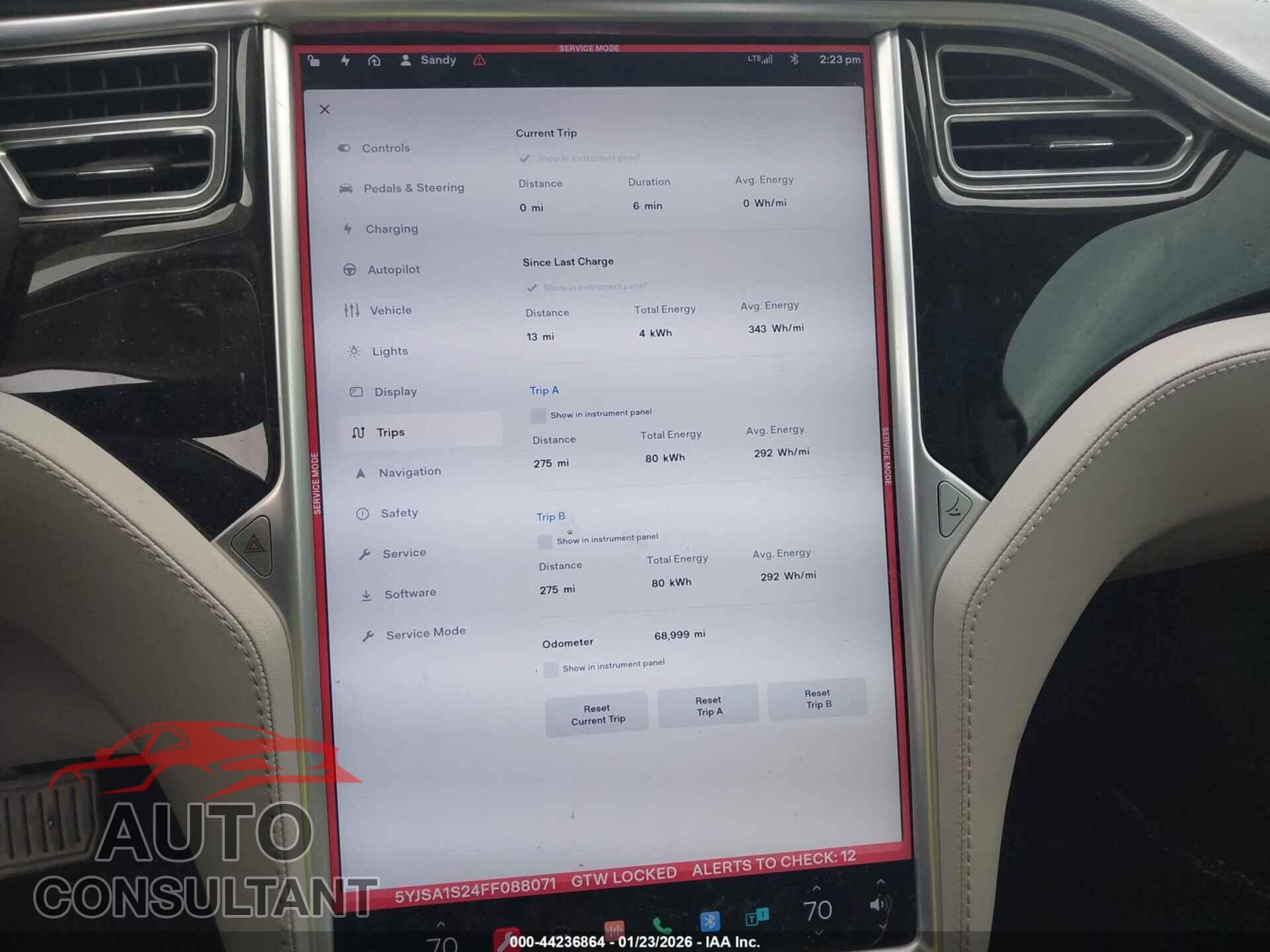 TESLA MODEL S 2015 - 5YJSA1S24FF088071