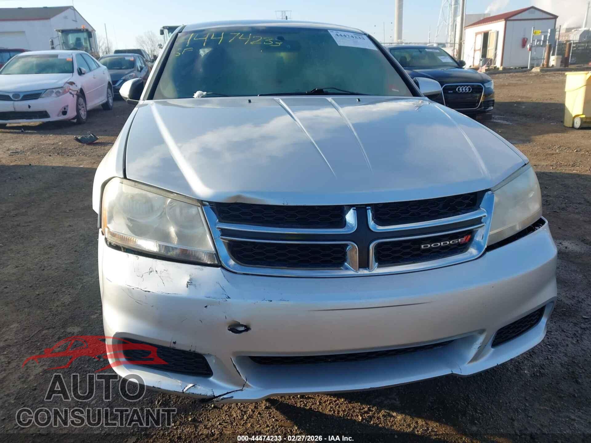 DODGE AVENGER 2012 - 1C3CDZCB8CN240475