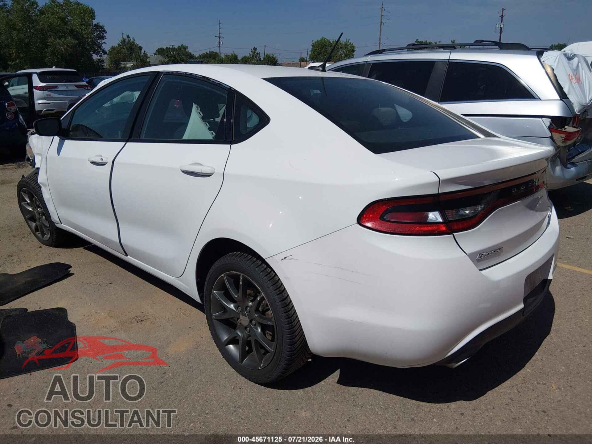 DODGE DART 2013 - 1C3CDFBA2DD300362