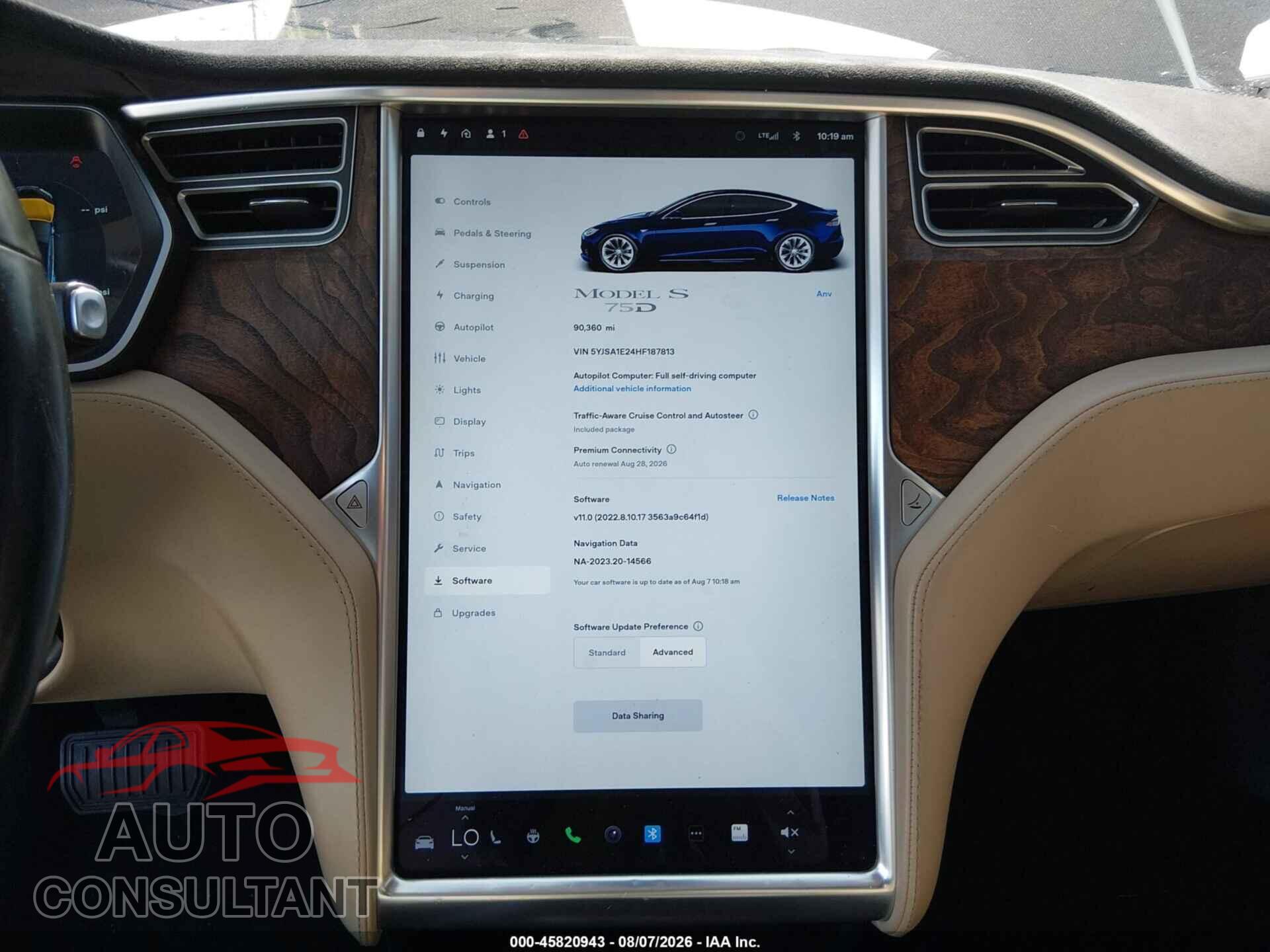 TESLA MODEL S 2017 - 5YJSA1E24HF187813