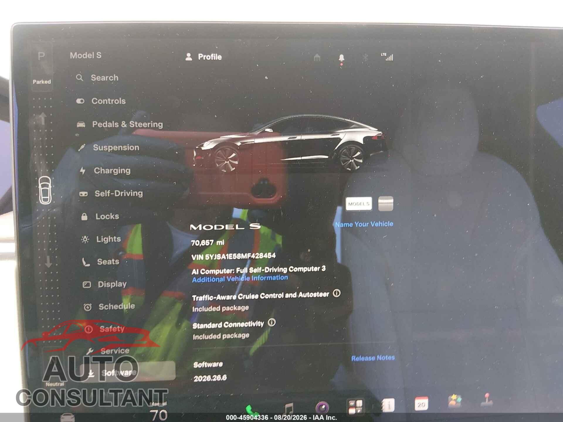 TESLA MODEL S 2021 - 5YJSA1E58MF428454