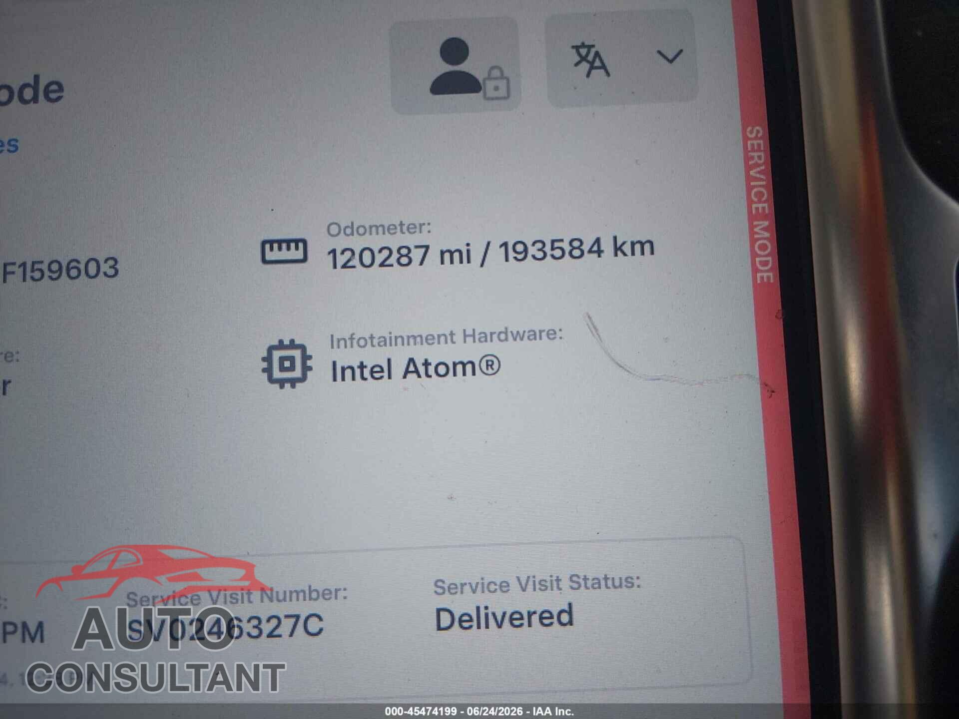 TESLA MODEL S 2016 - 5YJSA1E1XGF159603