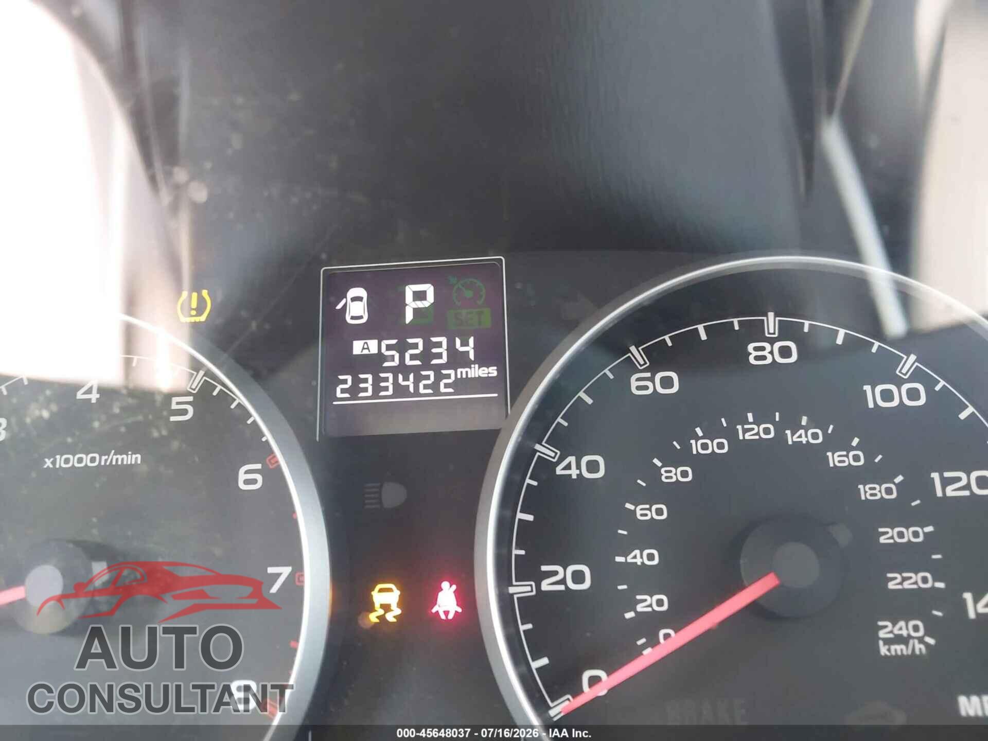 SUBARU OUTBACK 2013 - 4S4BRBGC8D3215541