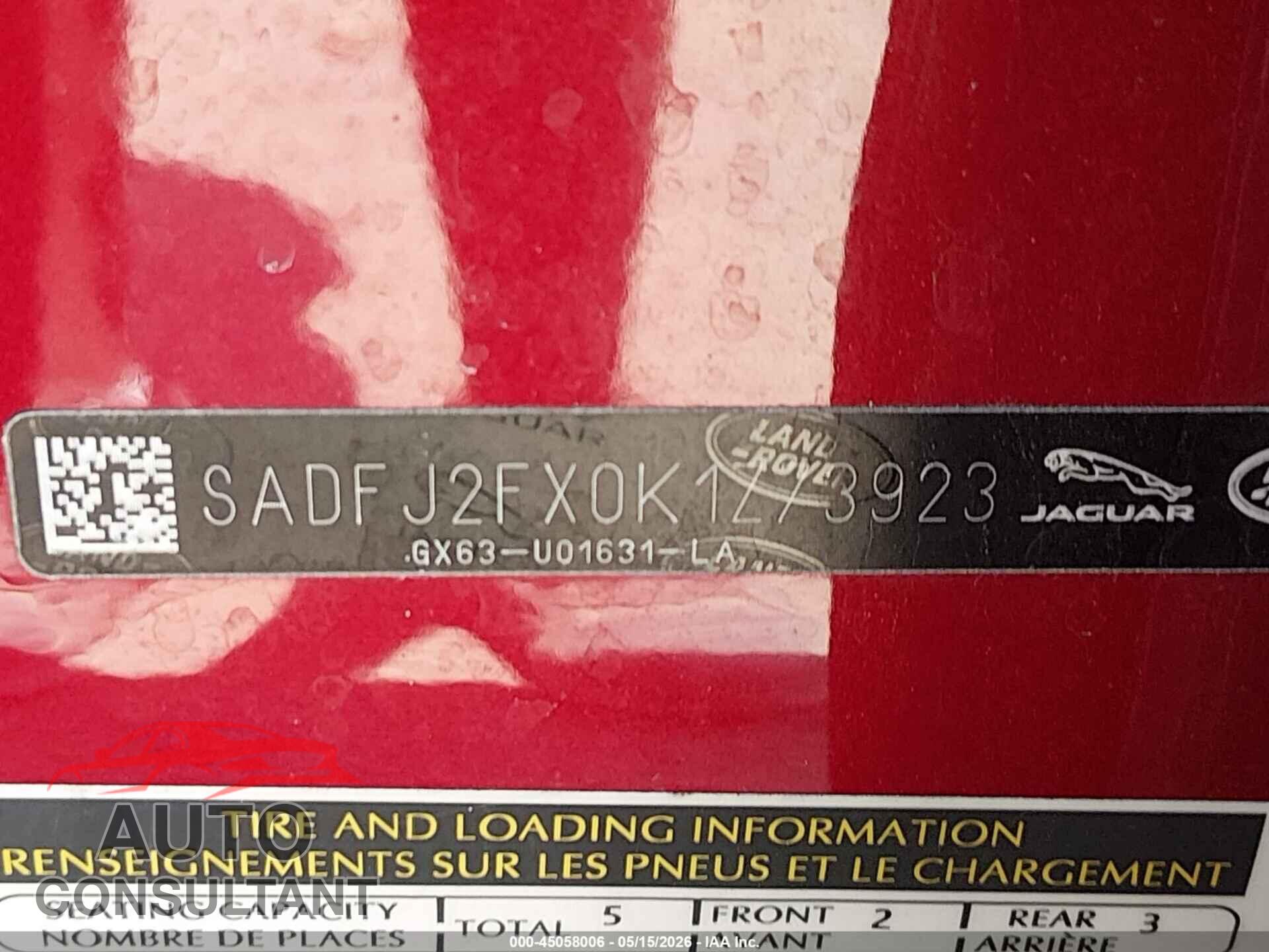 JAGUAR E-PACE 2019 - SADFJ2FX0K1Z73923