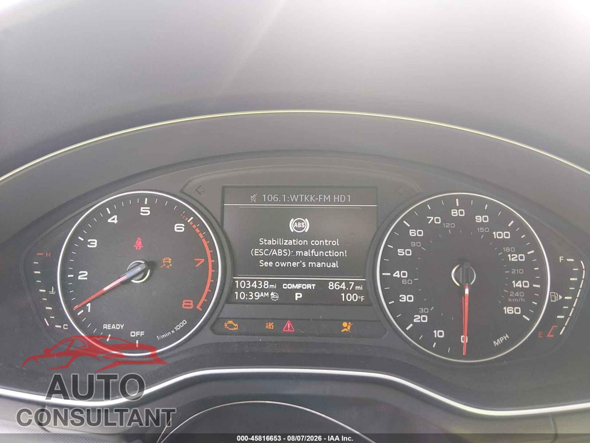 AUDI A4 2017 - WAUGMAF40HA169344