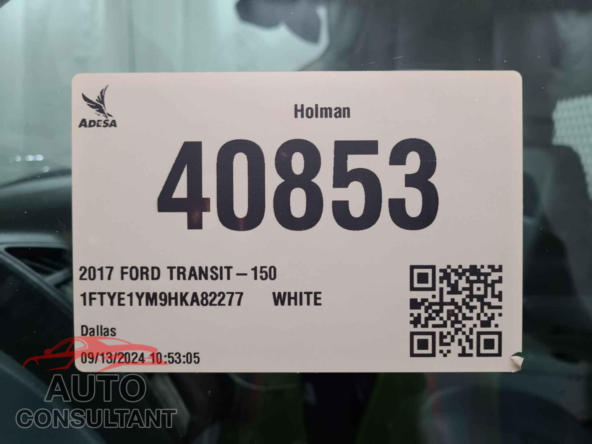 FORD TRANSIT-150 2017 - 1FTYE1YM9HKA82277