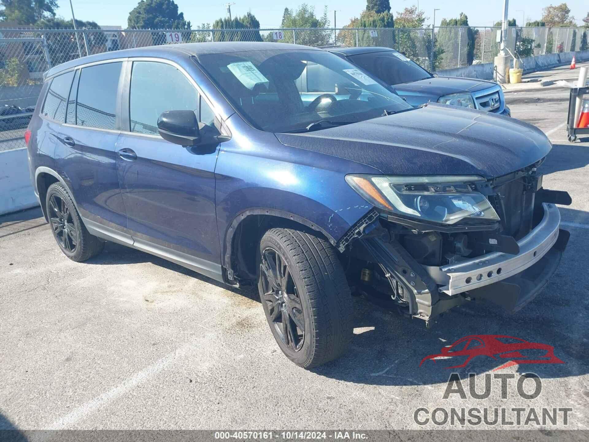 HONDA PASSPORT 2019 - 5FNYF7H21KB005678