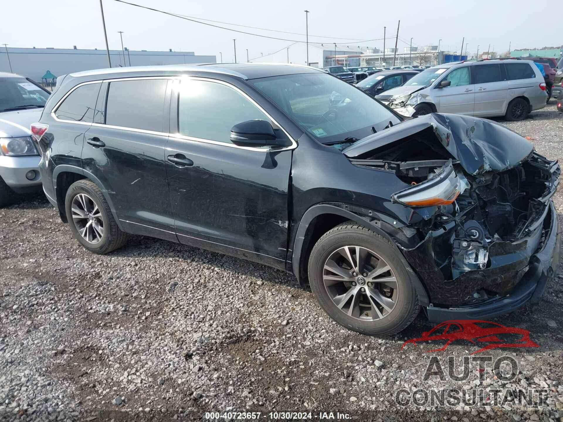 TOYOTA HIGHLANDER 2016 - 5TDJKRFH9GS286566