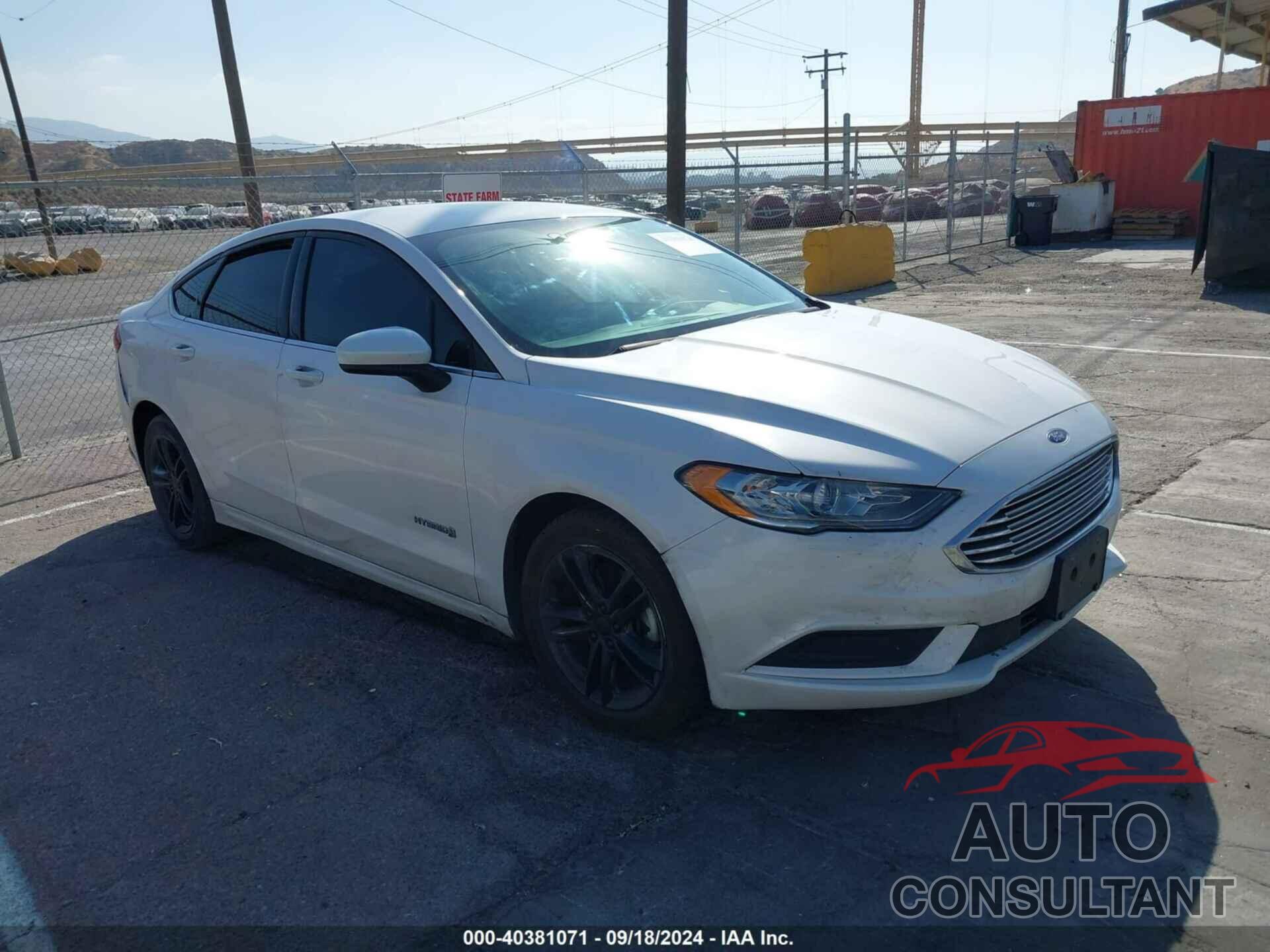 FORD FUSION HYBRID 2018 - 3FA6P0LU0JR115273