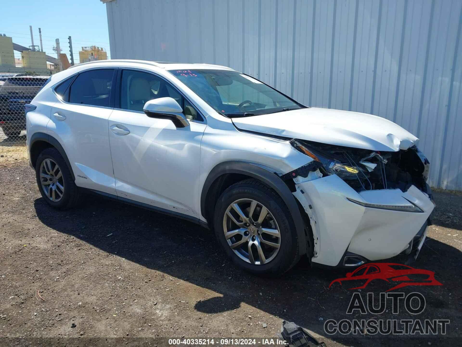 LEXUS NX 300H 2016 - JTJBJRBZXG2048879